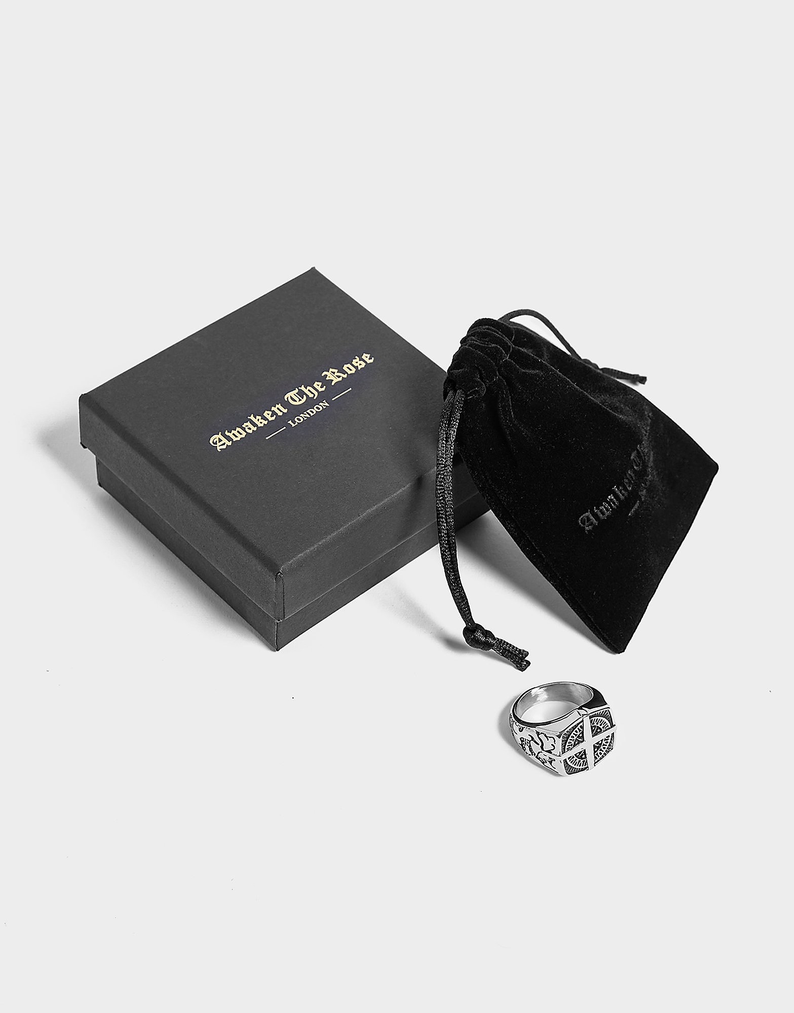 Awaken The Rose Cross Ring - Silver - Womens, Silver