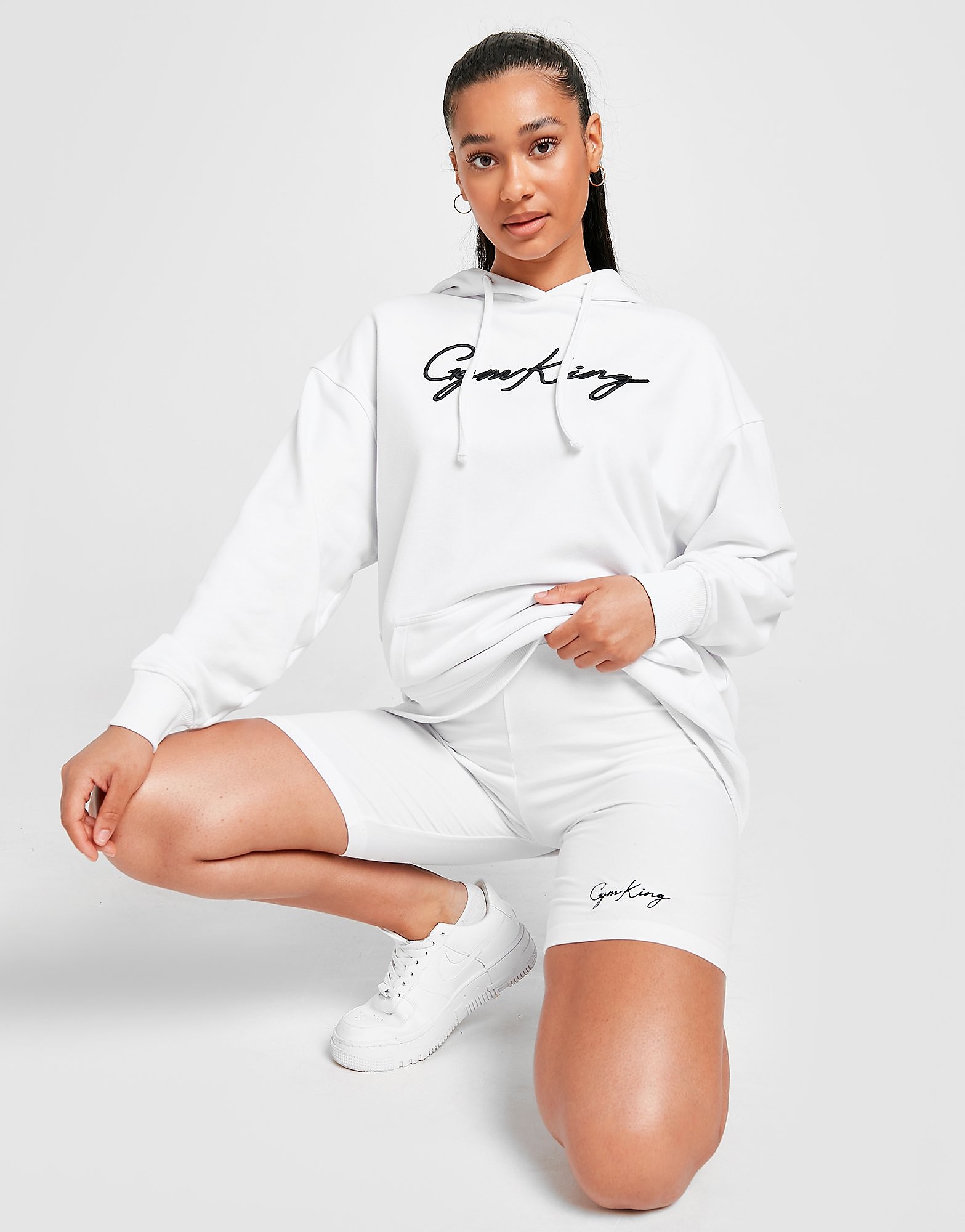 

Gym King Script Cycle Shorts - White - Womens, White