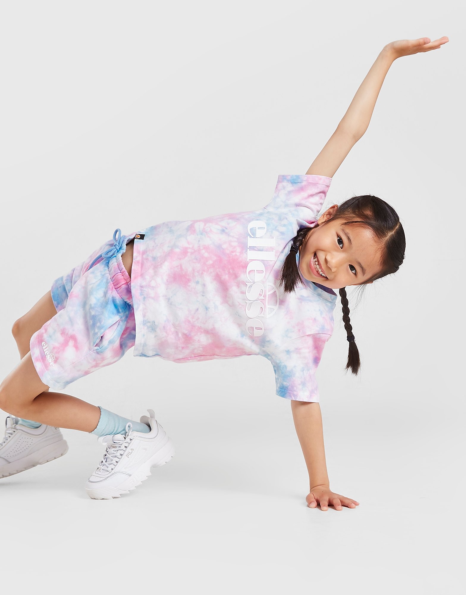 

Ellesse Girls' Azela Tie Dye T-Shirt/Shorts Set Children - Only at JD - Pink - Kids, Pink