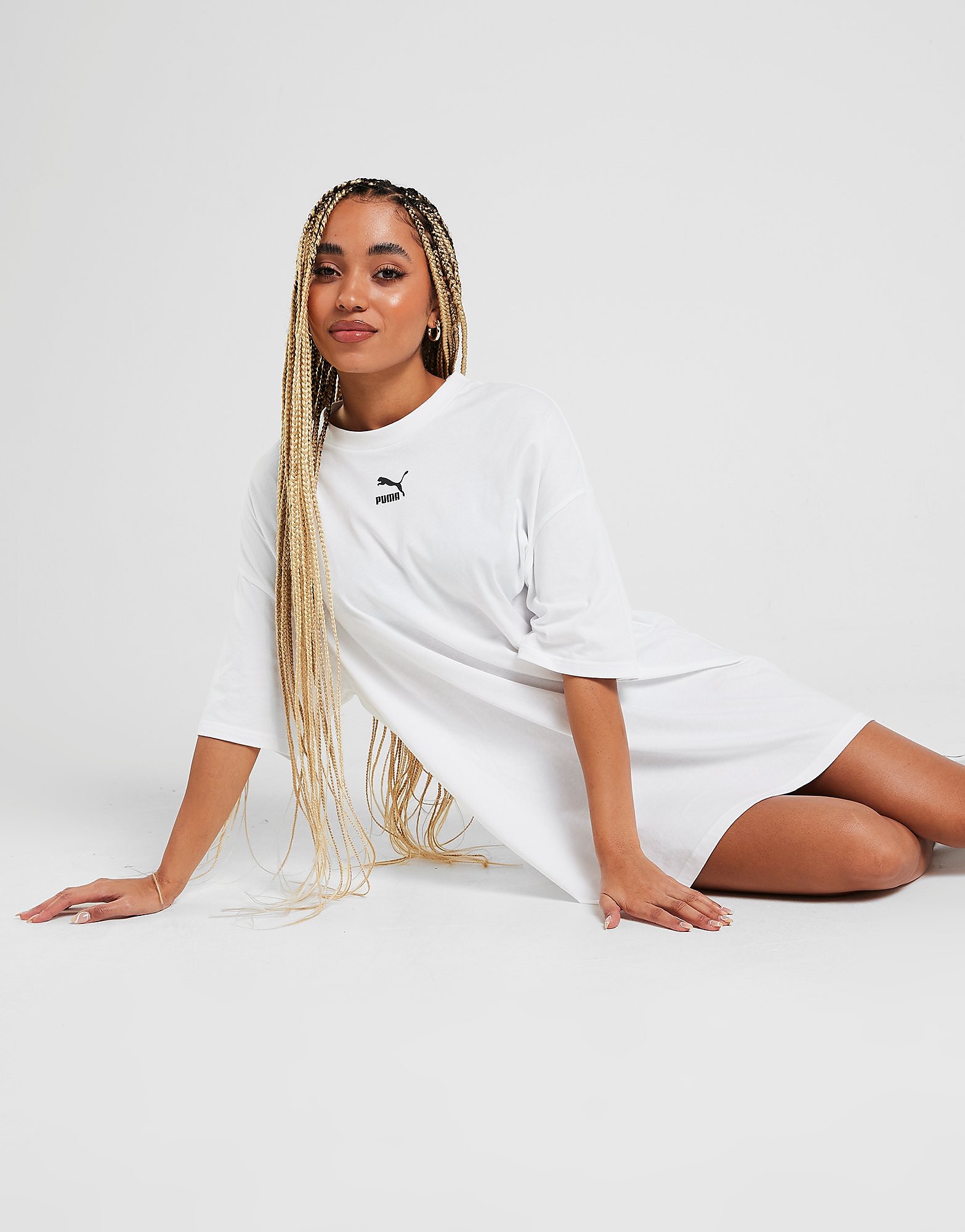 Puma Classic T-Shirt Dress - White - Womens, White
