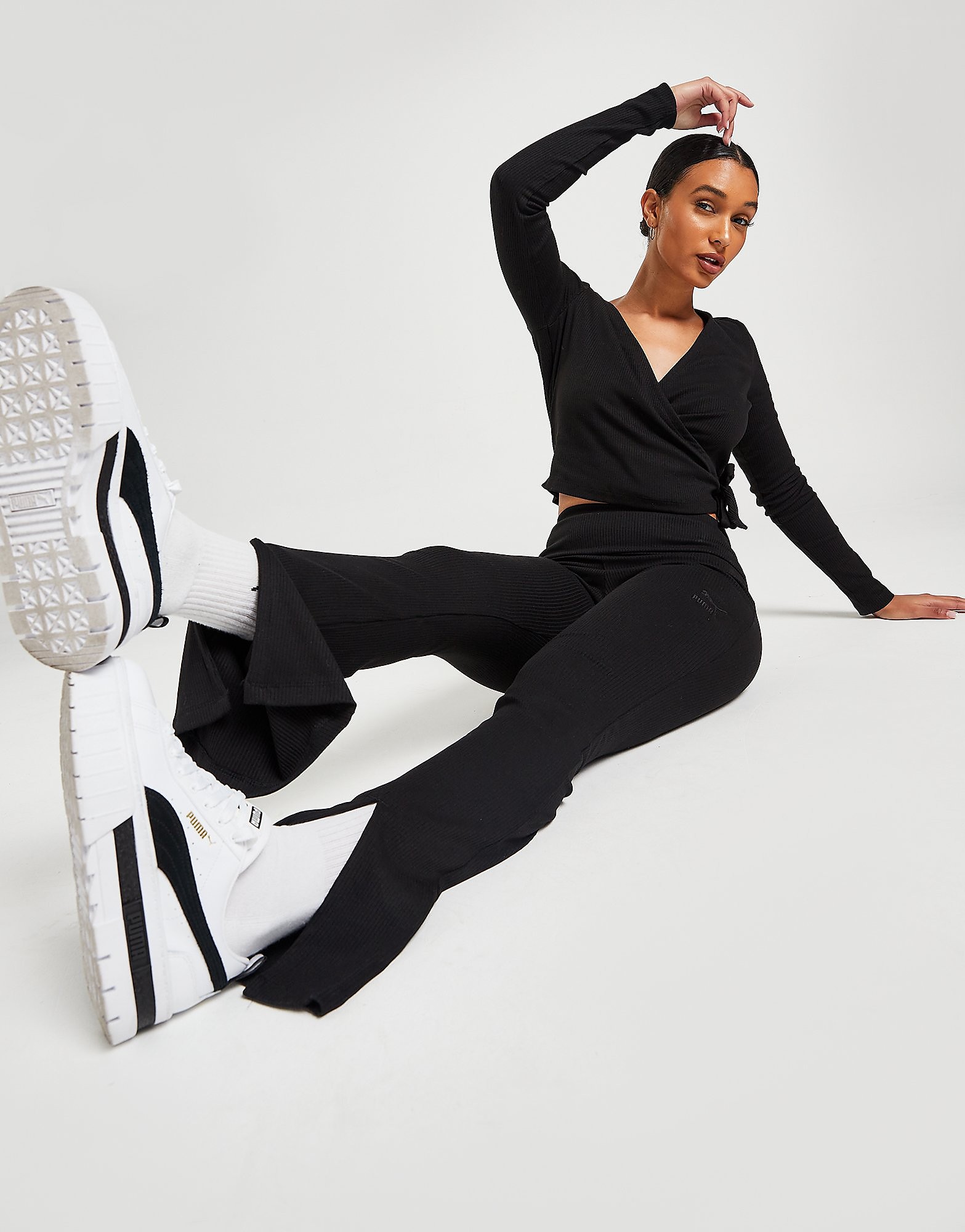 

Puma Classic Rib Flare Pants - Black - Womens, Black