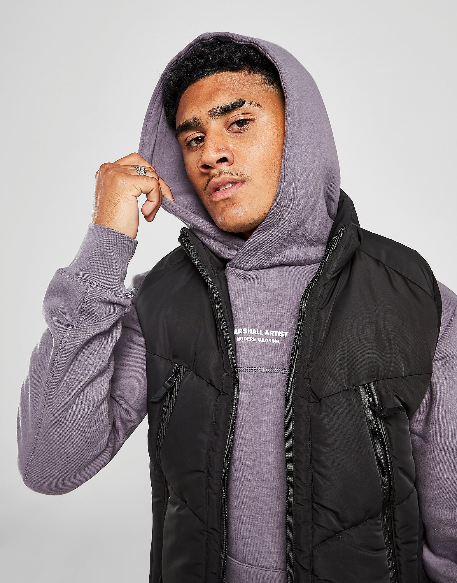 

Marshall Artist Kyoto Bubble Vest - Black - Mens, Black
