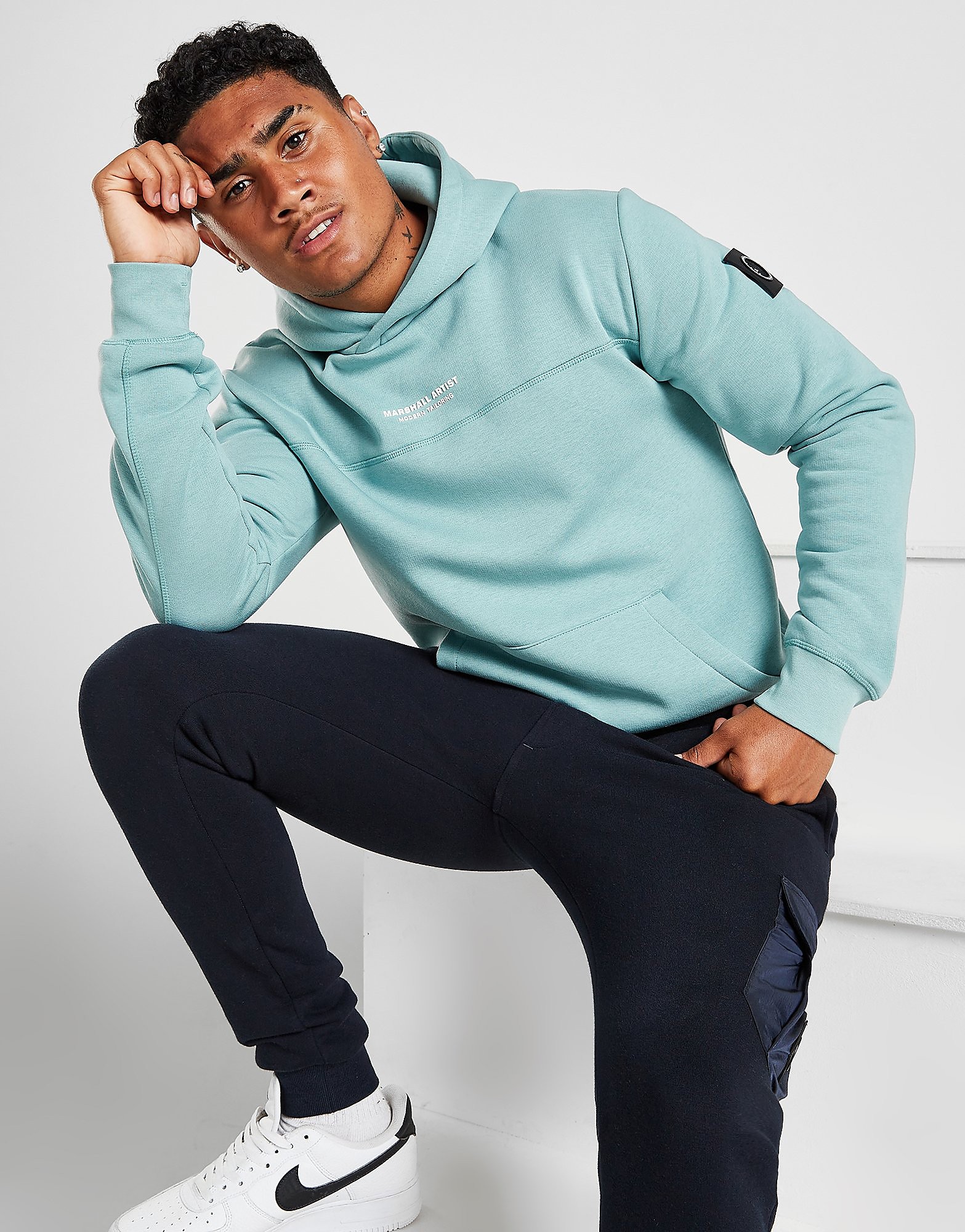 

Marshall Artist Siren Hoodie - Blue - Mens, Blue