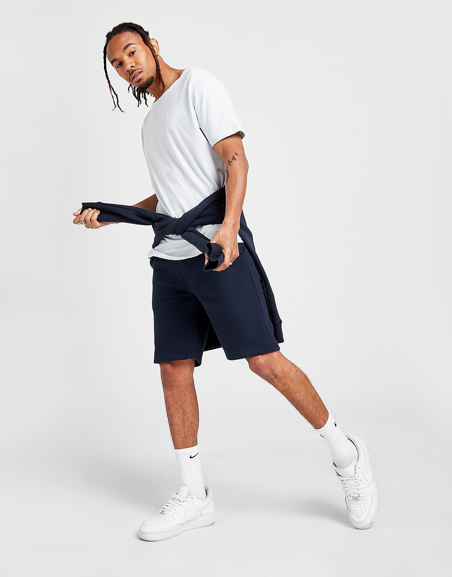 

Sustainable Essentials Skip Fleece Shorts - Navy - Mens, Navy