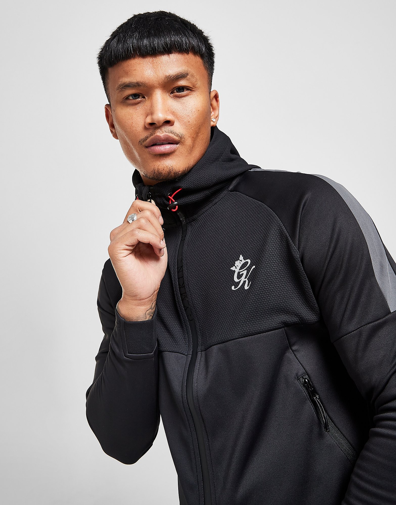 

Gym King Full Zip Focus Grid Hoodie - Only at JD - Black - Womens, Black
