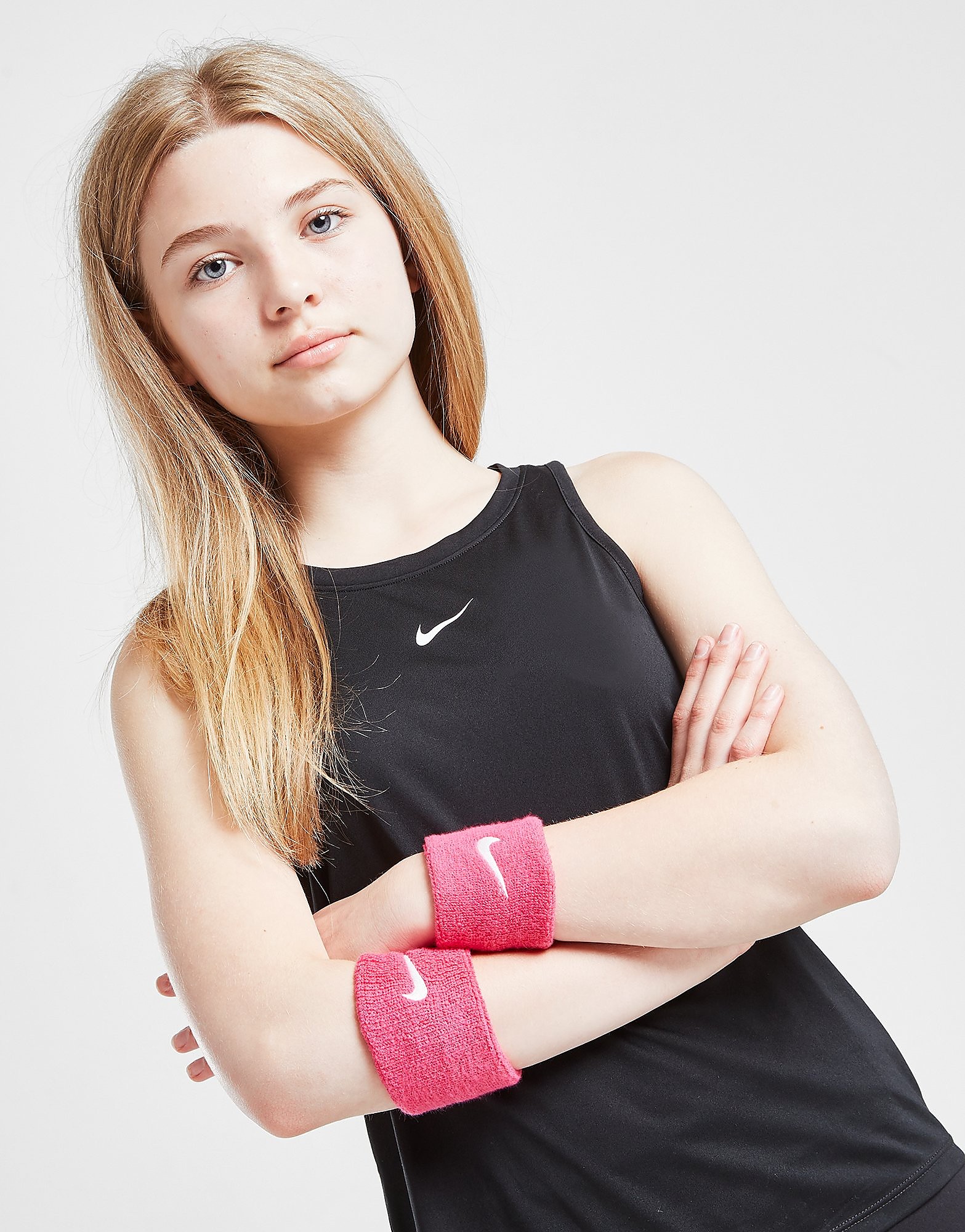 

Nike Girls' Dri-FIT One Tank Top Junior - Black/White - Kids, Black/White