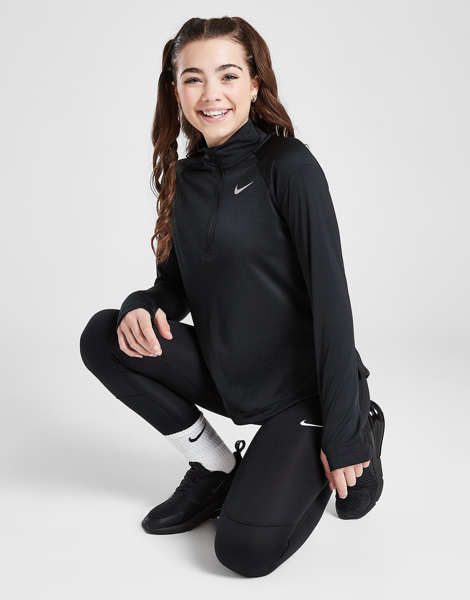 

Nike Girls' Long-Sleeve Running Top Junior - Black - Kids, Black