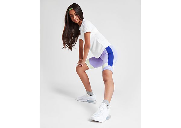 Nike Girls' Fitness One Bike Shorts Junior - Purple - Kids, Purple