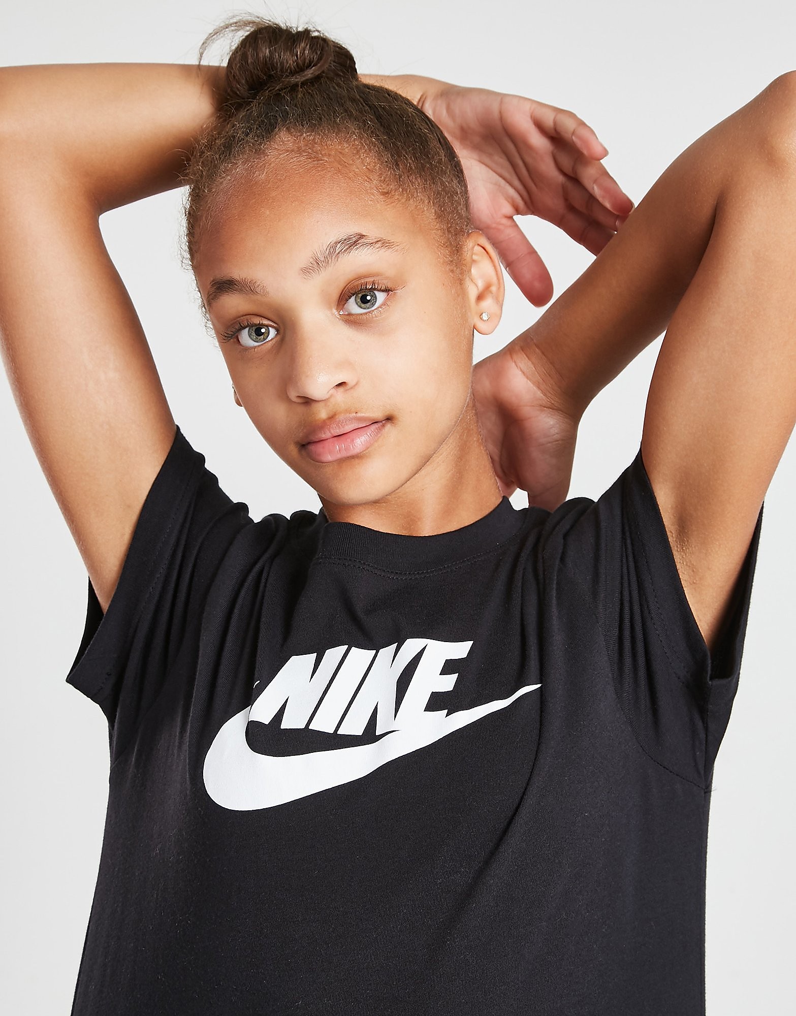 

Nike Girls' Sportswear Futura T-Shirt Junior - Black/White - Kids, Black/White