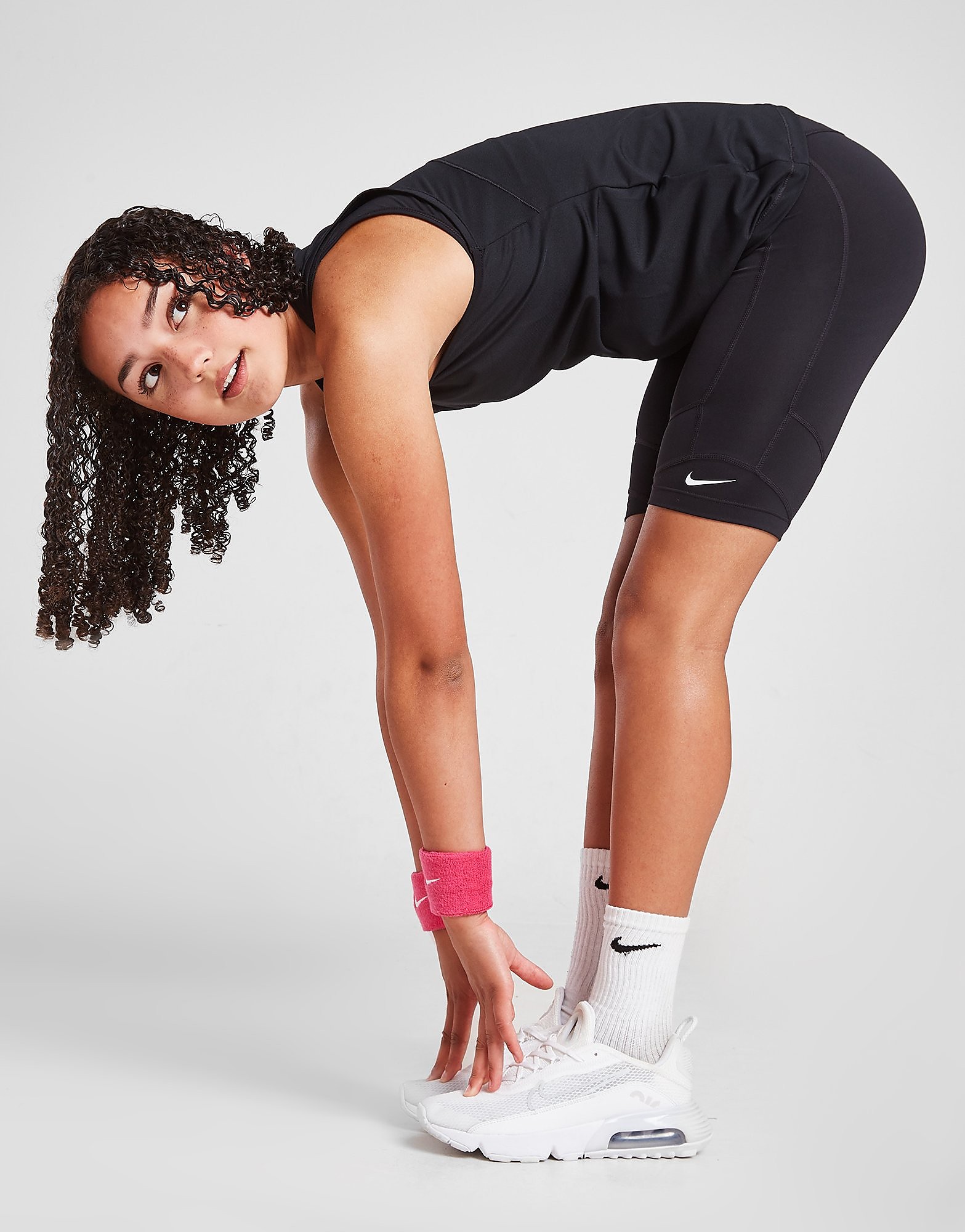 

Nike Girls' Biker Shorts Junior - Black/Black/Black/White - Kids, Black/Black/Black/White
