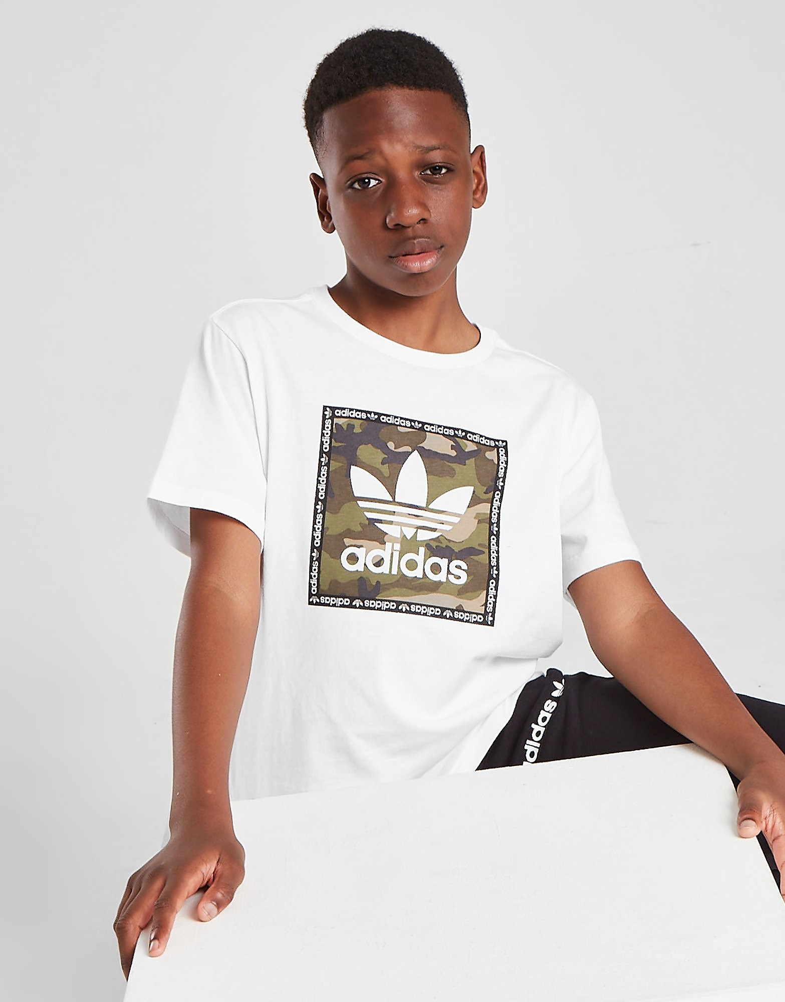 

adidas Originals Box Camo T-Shirt Junior - White - Kids, White