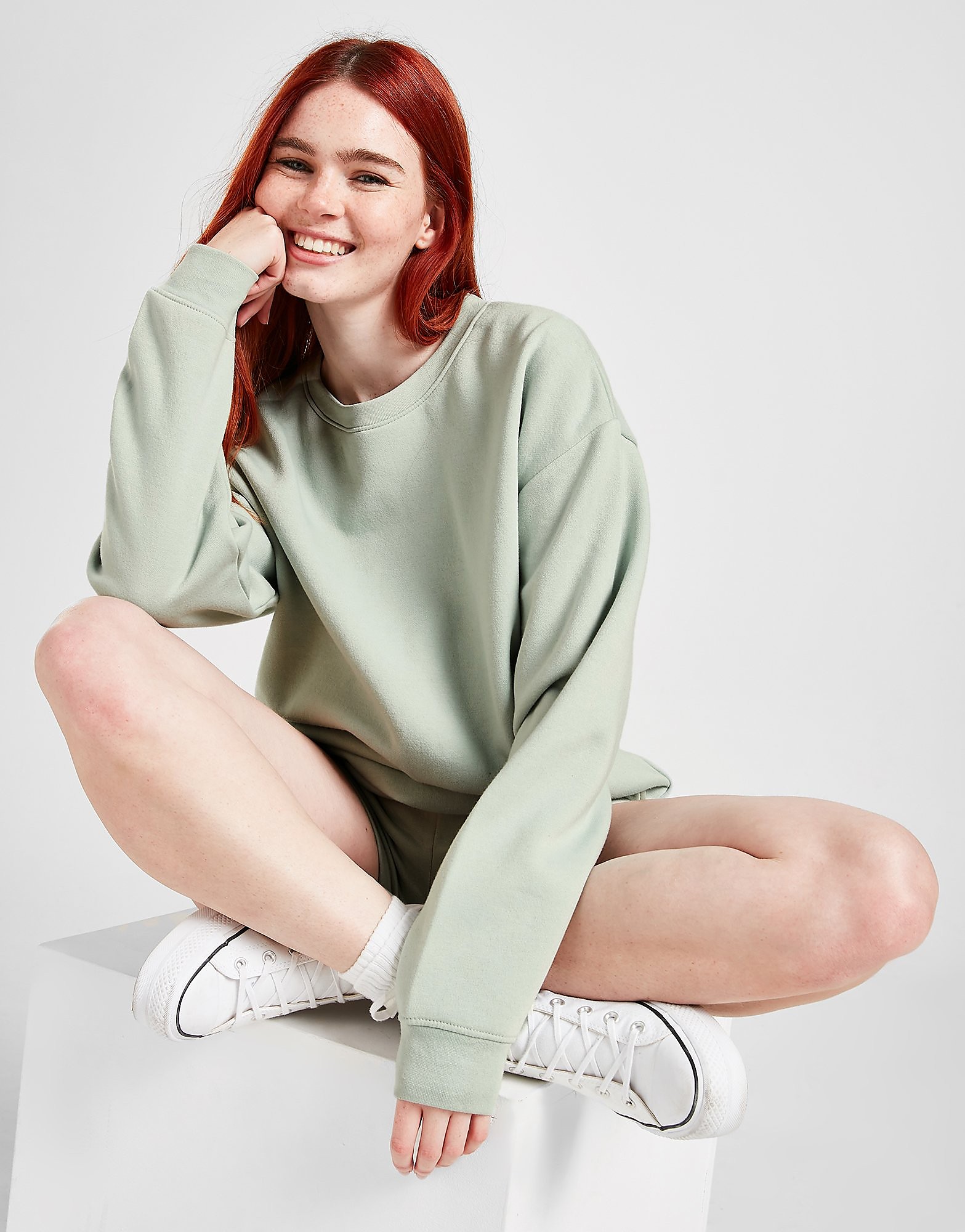 

Sustainable Essentials Essential Crew Sweatshirt - Green - Womens, Green