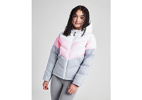 Nike Girls' Padded Jacket Junior - White/Pink Foam/Light Smoke Grey/Pink Foam/Pink - Kids, White/Pink Foam/Light Smoke Grey/Pink Foam/Pink