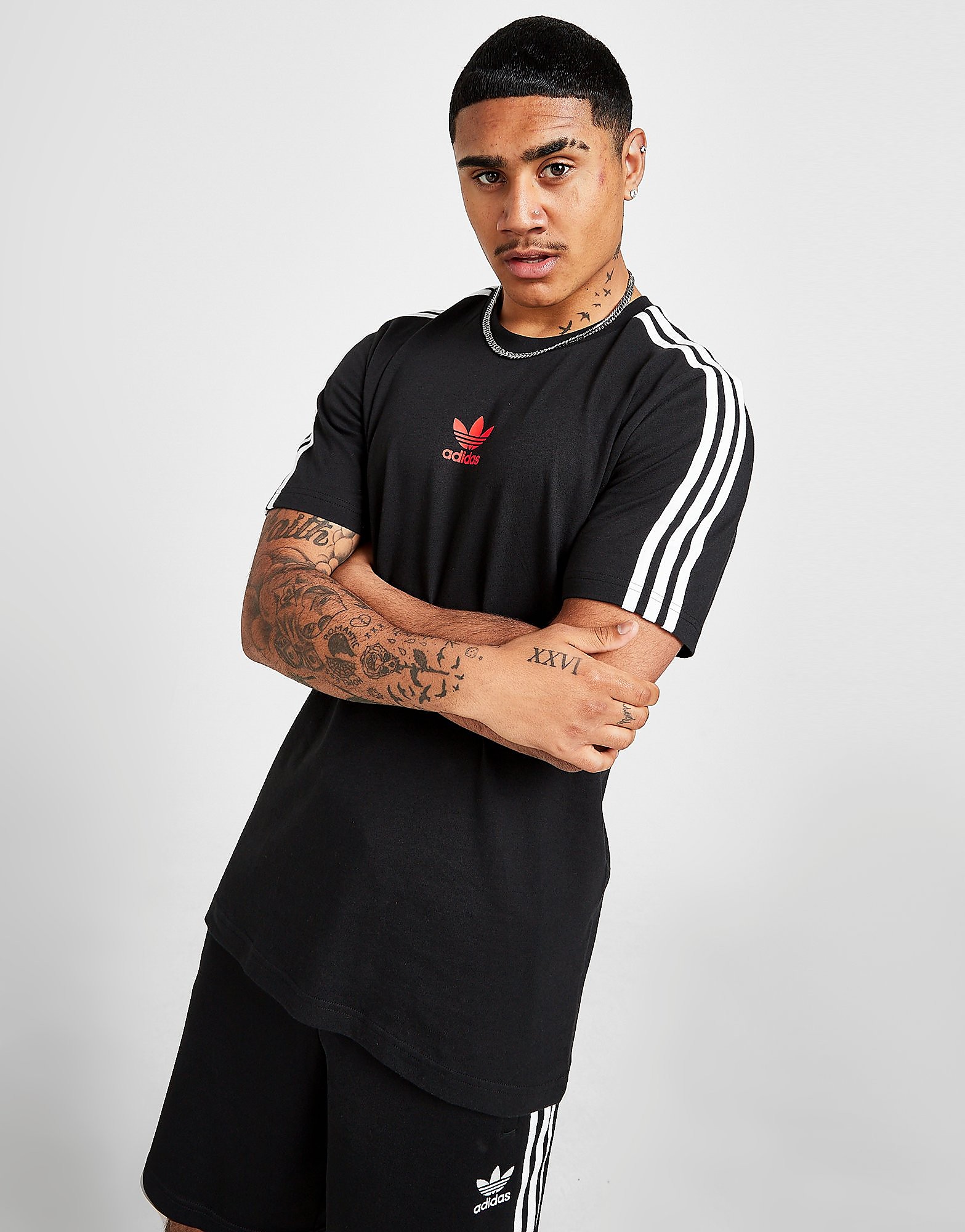 

adidas Originals Back Hit Sticker T-Shirt - Only at JD - Black - Mens, Black