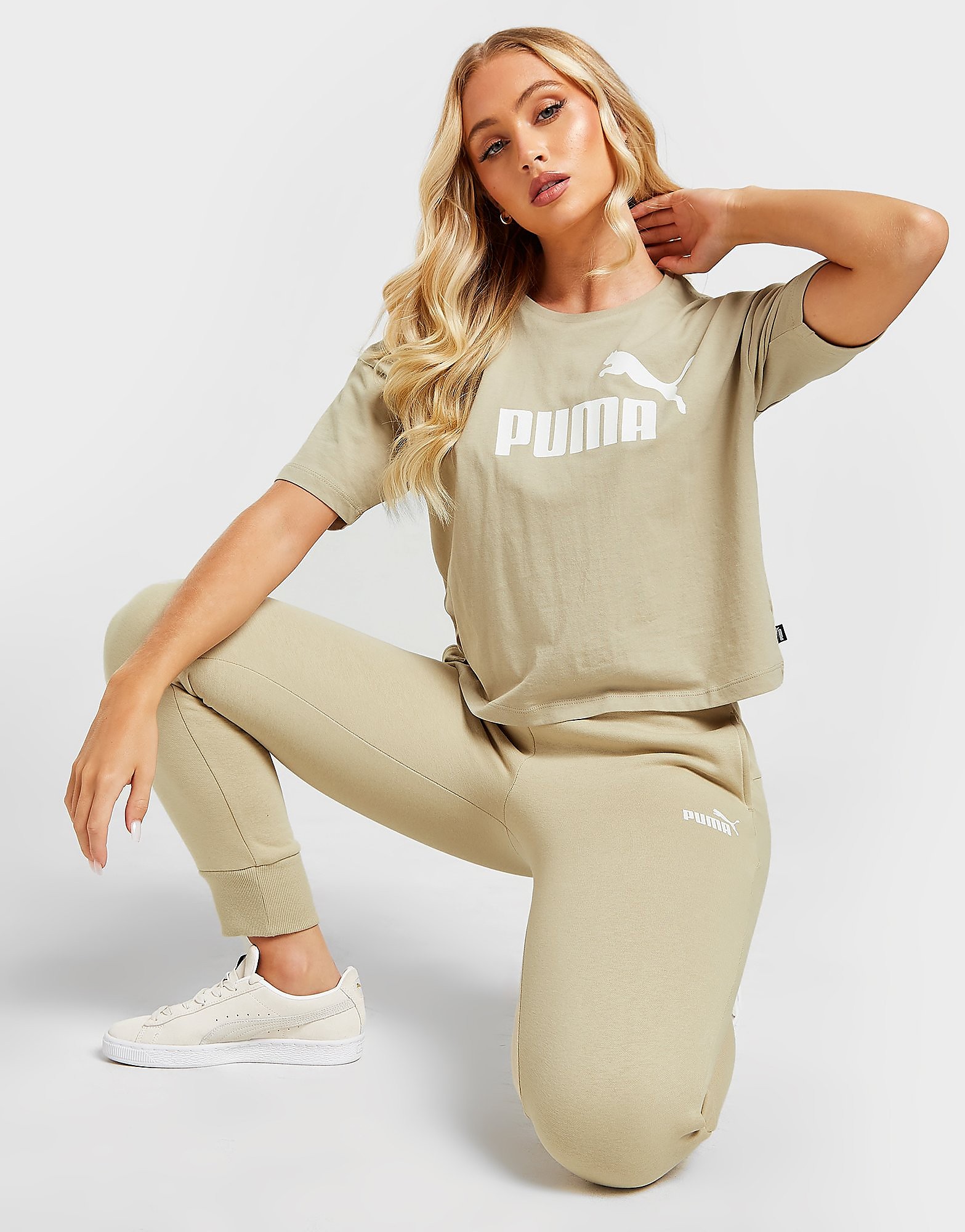 

Puma Core Crop T-Shirt - Beige - Womens, Beige