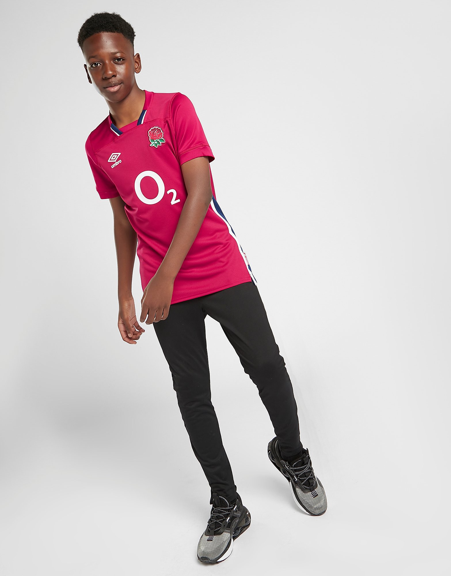 

Umbro England RFU 2021/22 Away Shirt Junior - Red - Kids, Red