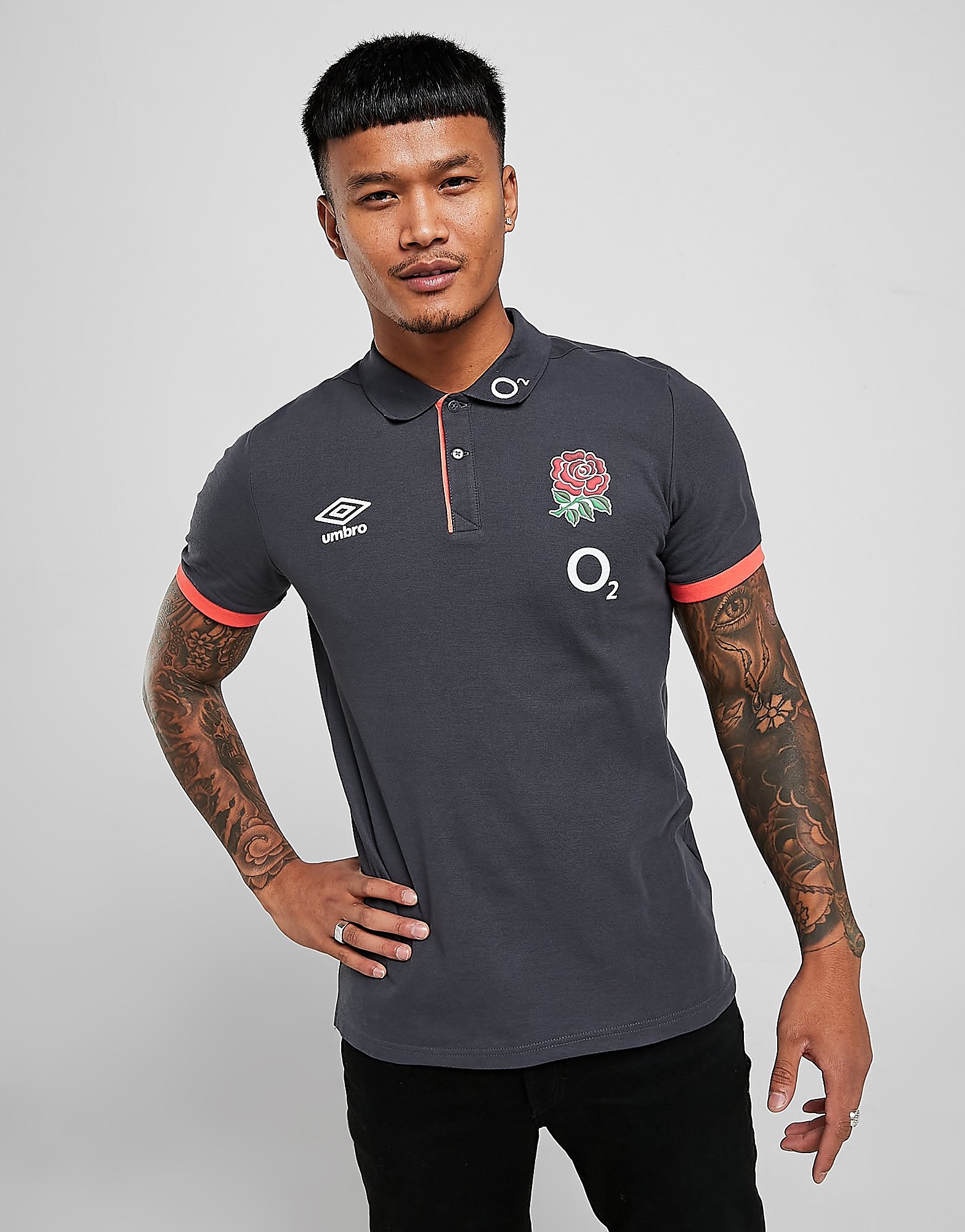 

Umbro England RFU 2021/22 Polo Shirt - Grey - Mens, Grey