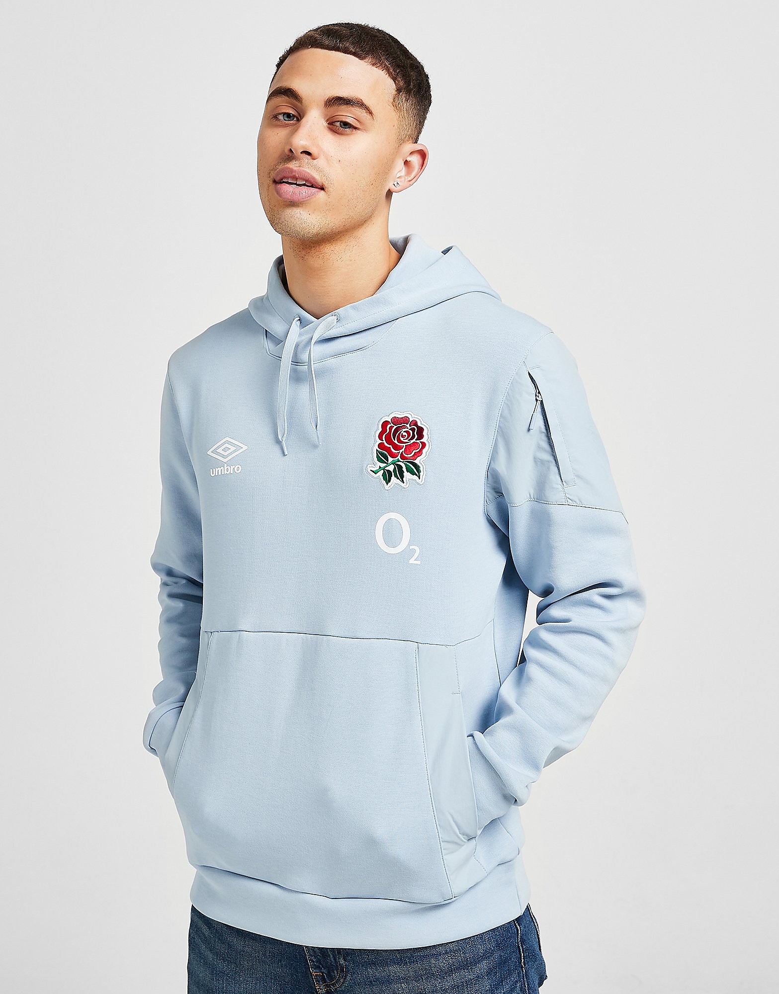 Umbro England RFU 2021 Travel Hoodie - Blue - Mens, Blue