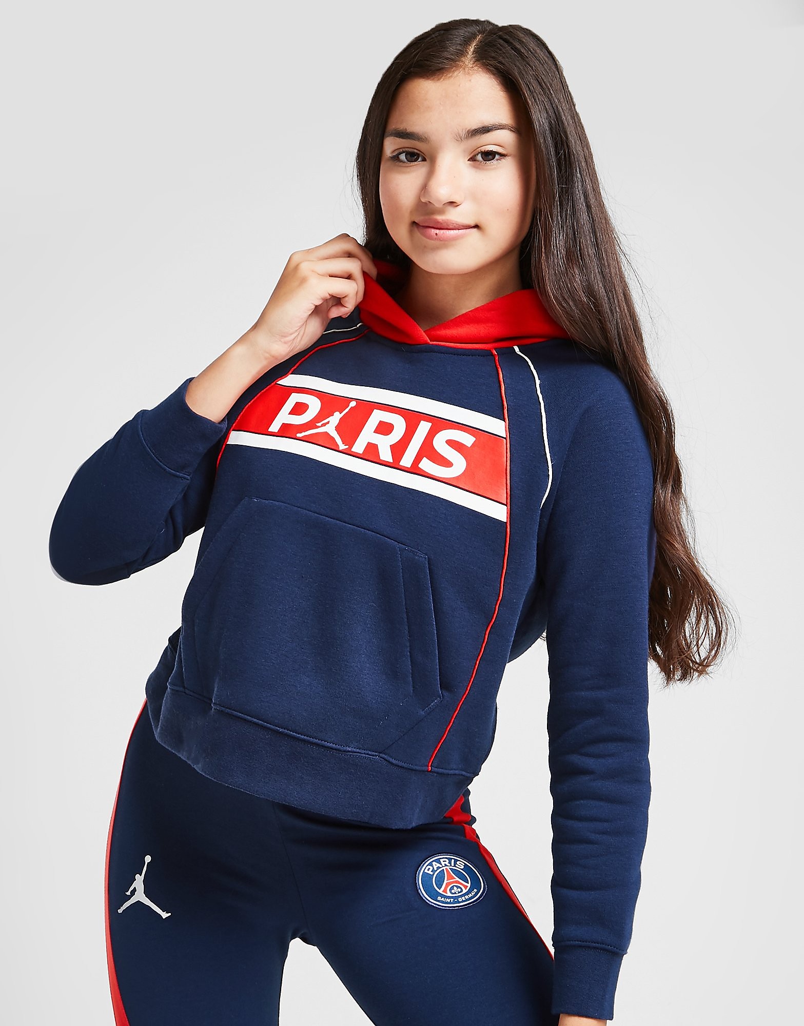 

Jordan Girls' Paris Saint Germain Hoodie Junior - Blue - Kids, Blue