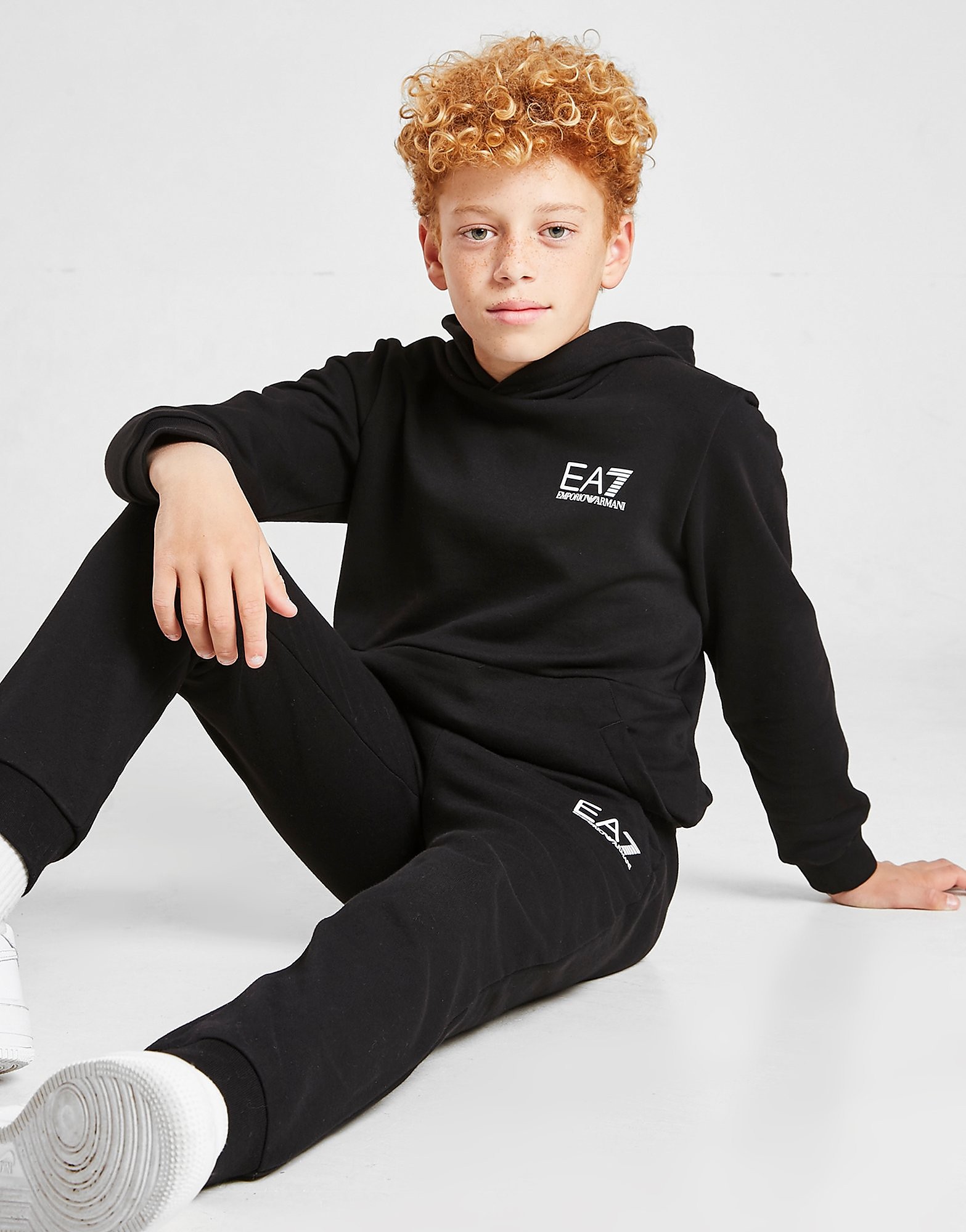 

Emporio Armani EA7 Core Fleece Overhead Tracksuit Junior - Black - Kids, Black