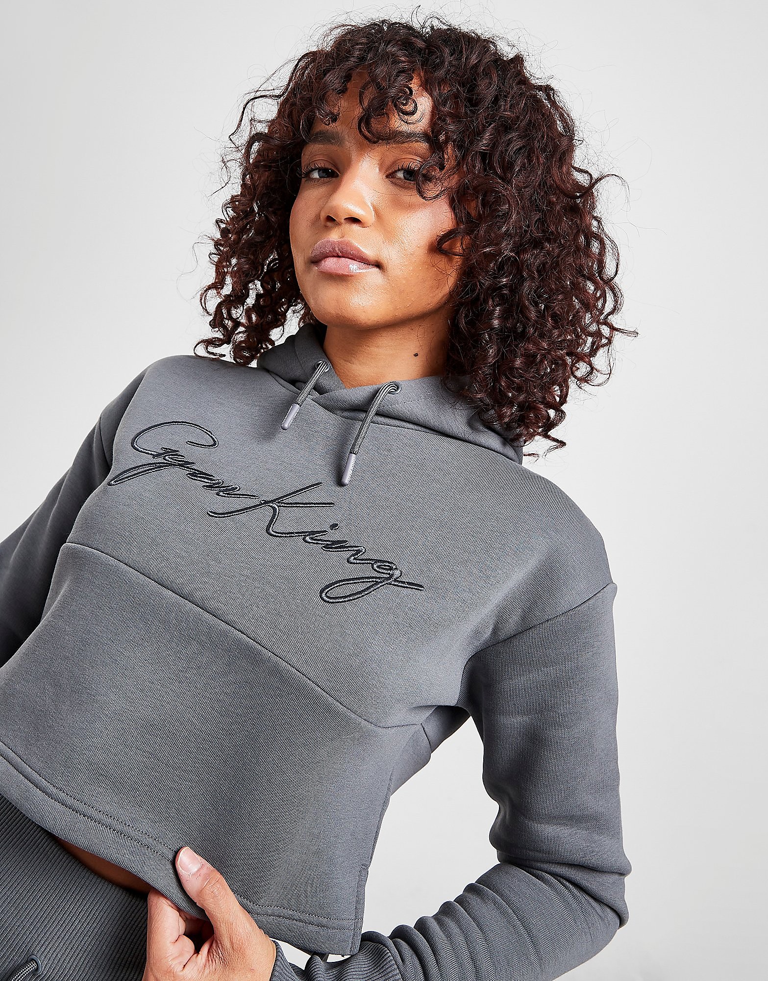 

Gym King Sky Crop Logo Hoodie - Only at JD - Grey - Womens, Grey