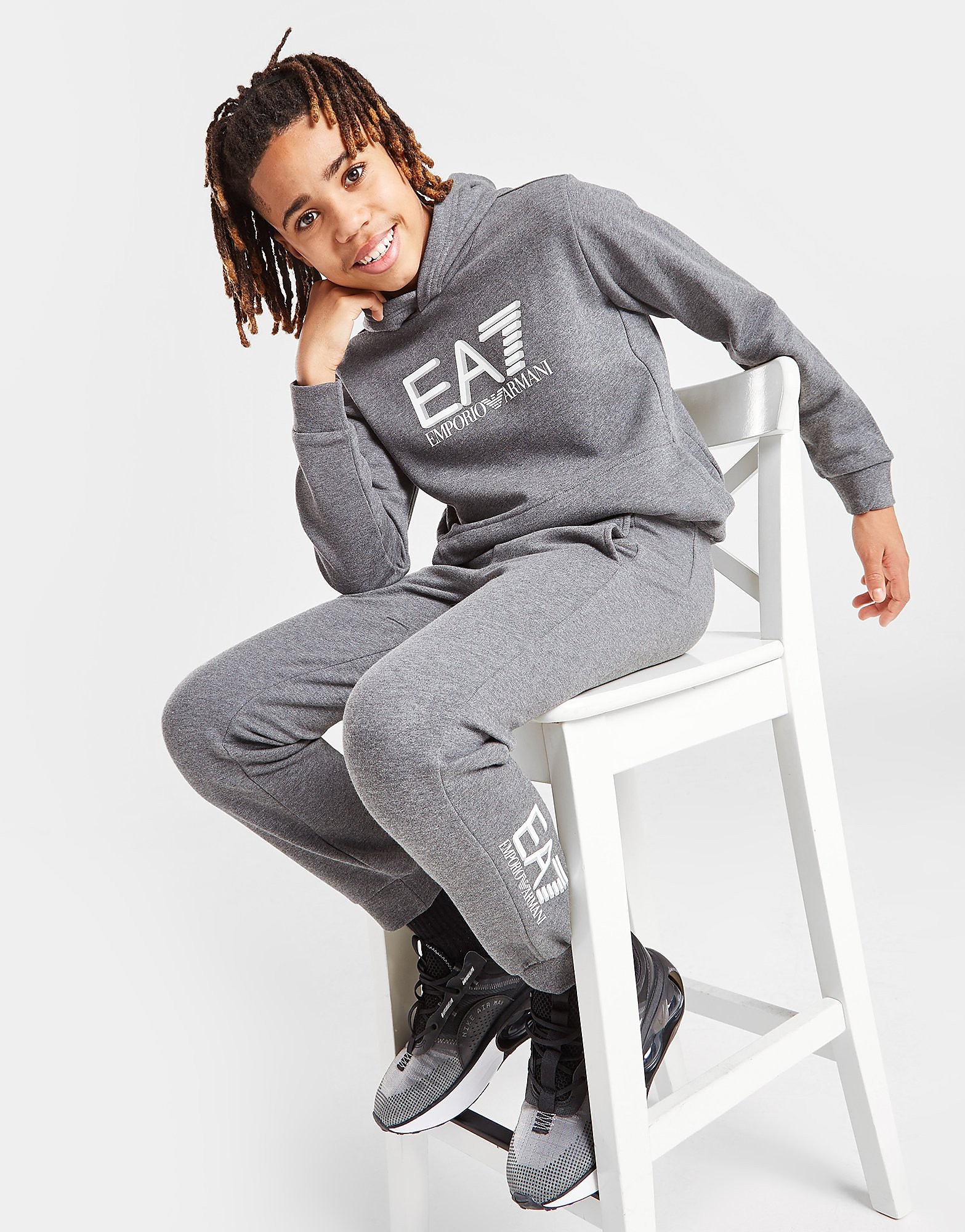 

Emporio Armani EA7 Visibility Fleece Overhead Hoodie Junior - Grey - Kids, Grey