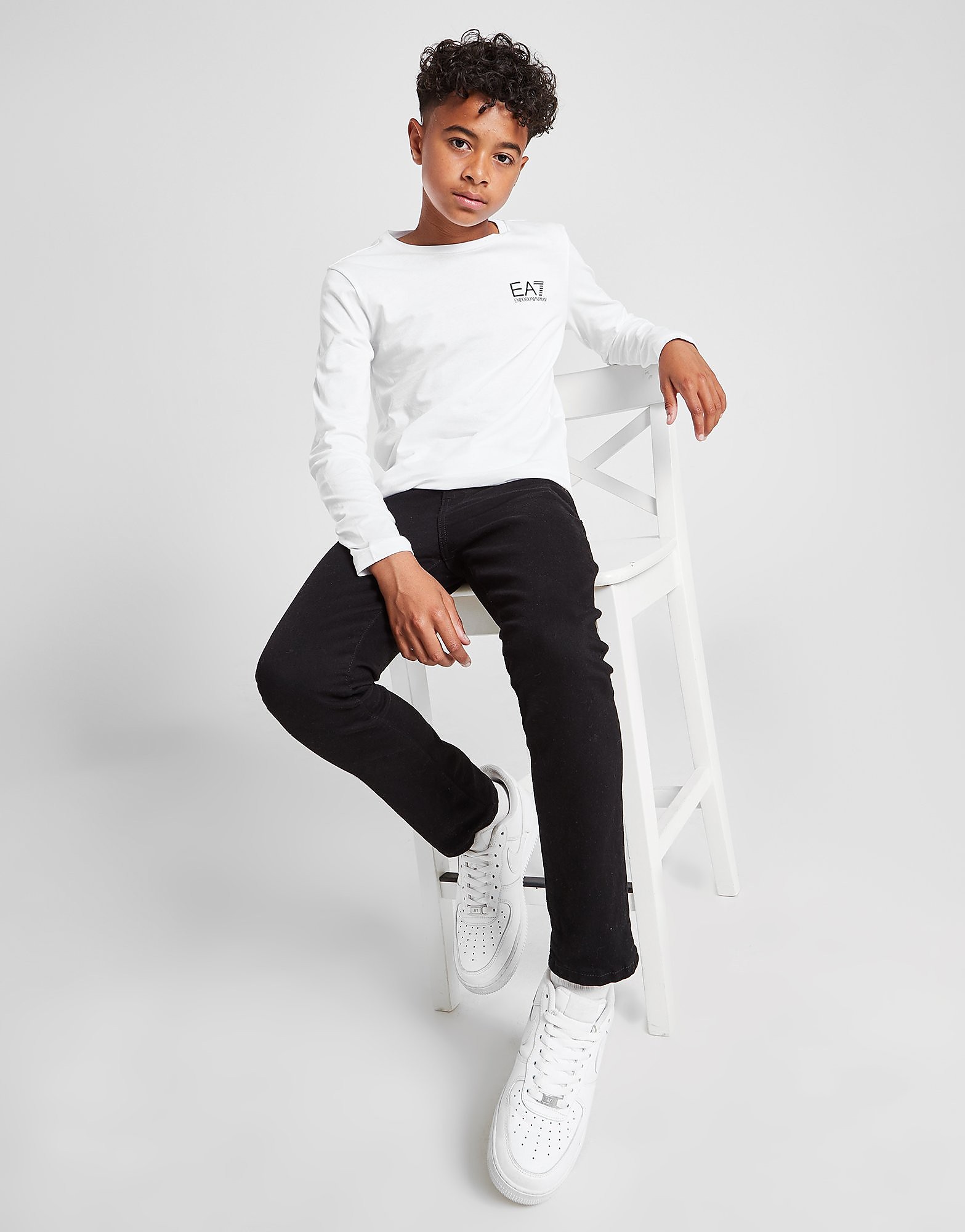 

Emporio Armani EA7 Core Logo Long Sleeve T-Shirt Junior - White - Kids, White