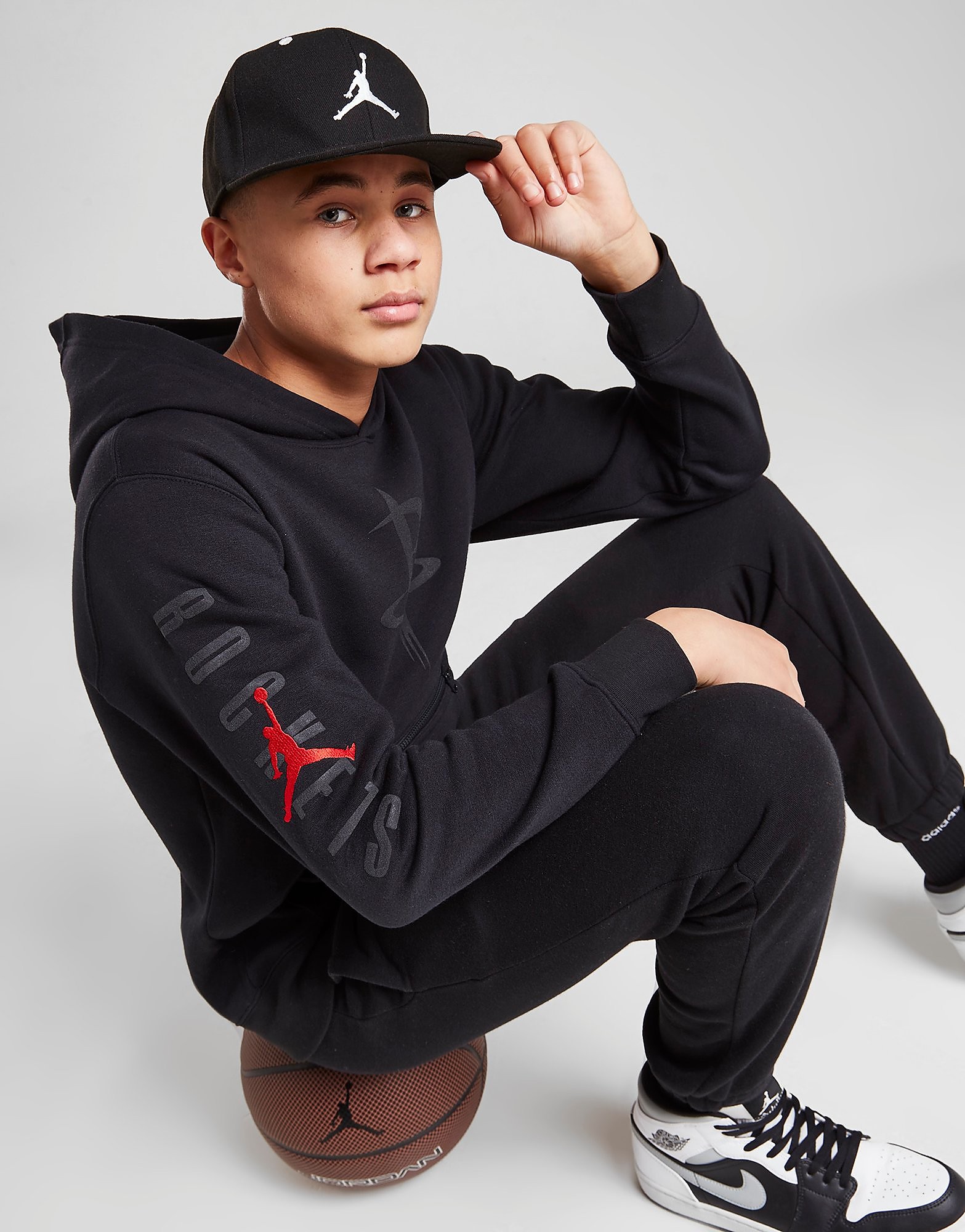 

Jordan NBA Houston Rockets Statement Hoodie Junior - Black - Kids, Black