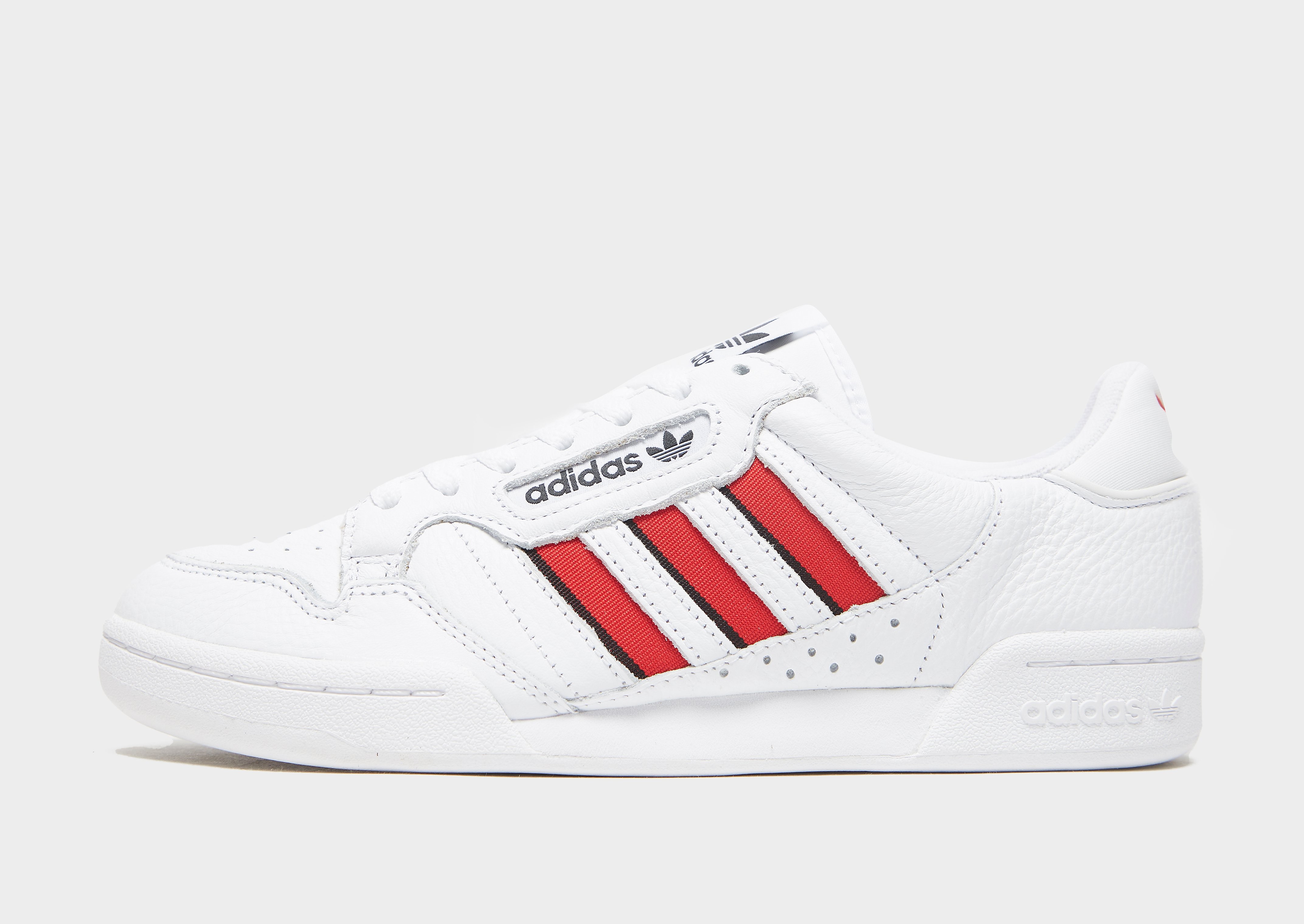 

adidas Originals Conti 80 Stripes - Cloud White / Vivid Red / Core Black - Mens, Cloud White / Vivid Red / Core Black