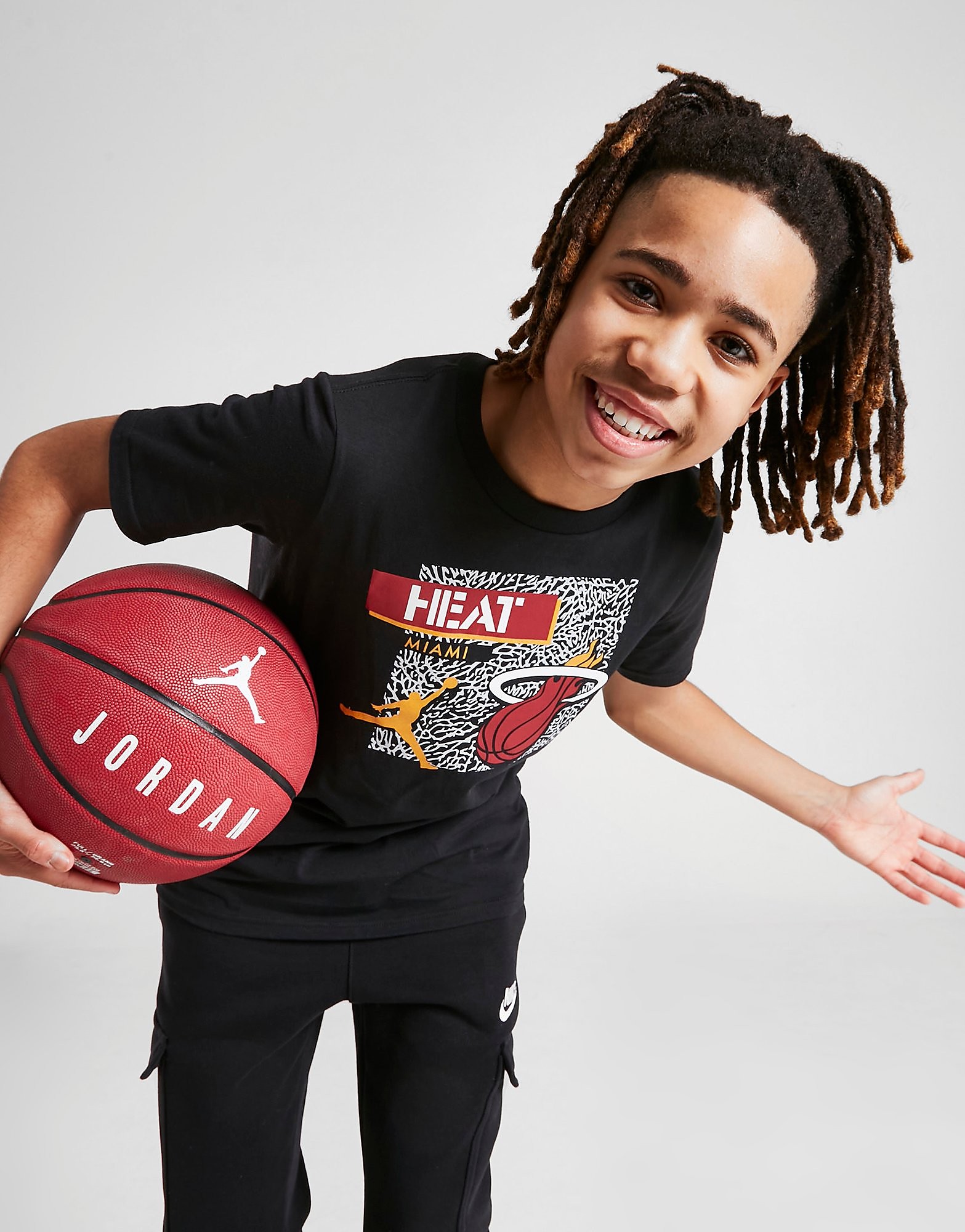

Jordan NBA Miami Heat Essential T-Shirt Junior - Black - Kids, Black