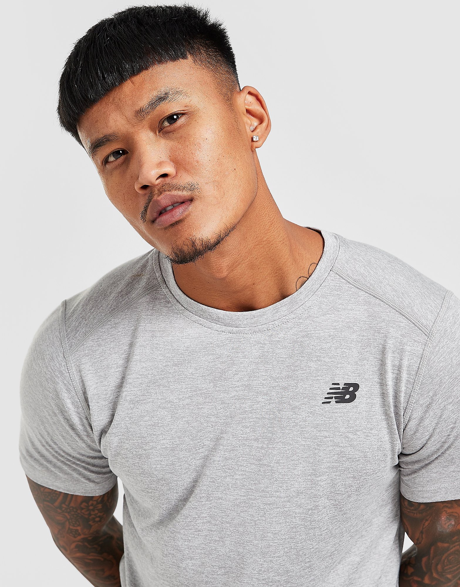

New Balance Tech T-Shirt - Grey - Mens, Grey