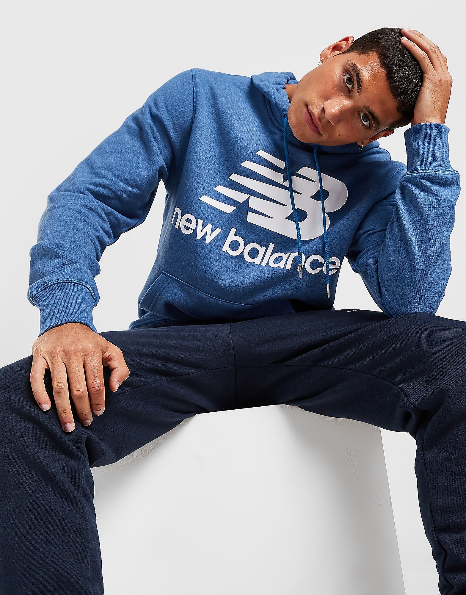 

New Balance Core Overhead Hoodie - Blue - Mens, Blue