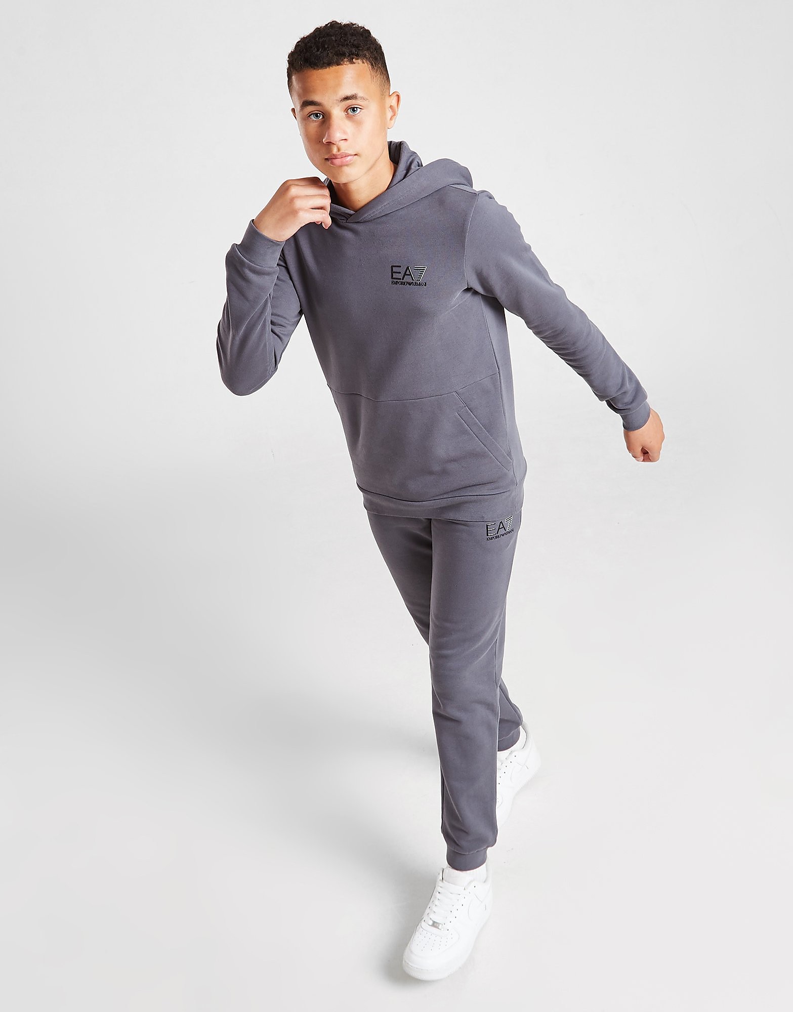

Emporio Armani EA7 Core Fleece Overhead Tracksuit Junior - Grey - Kids, Grey