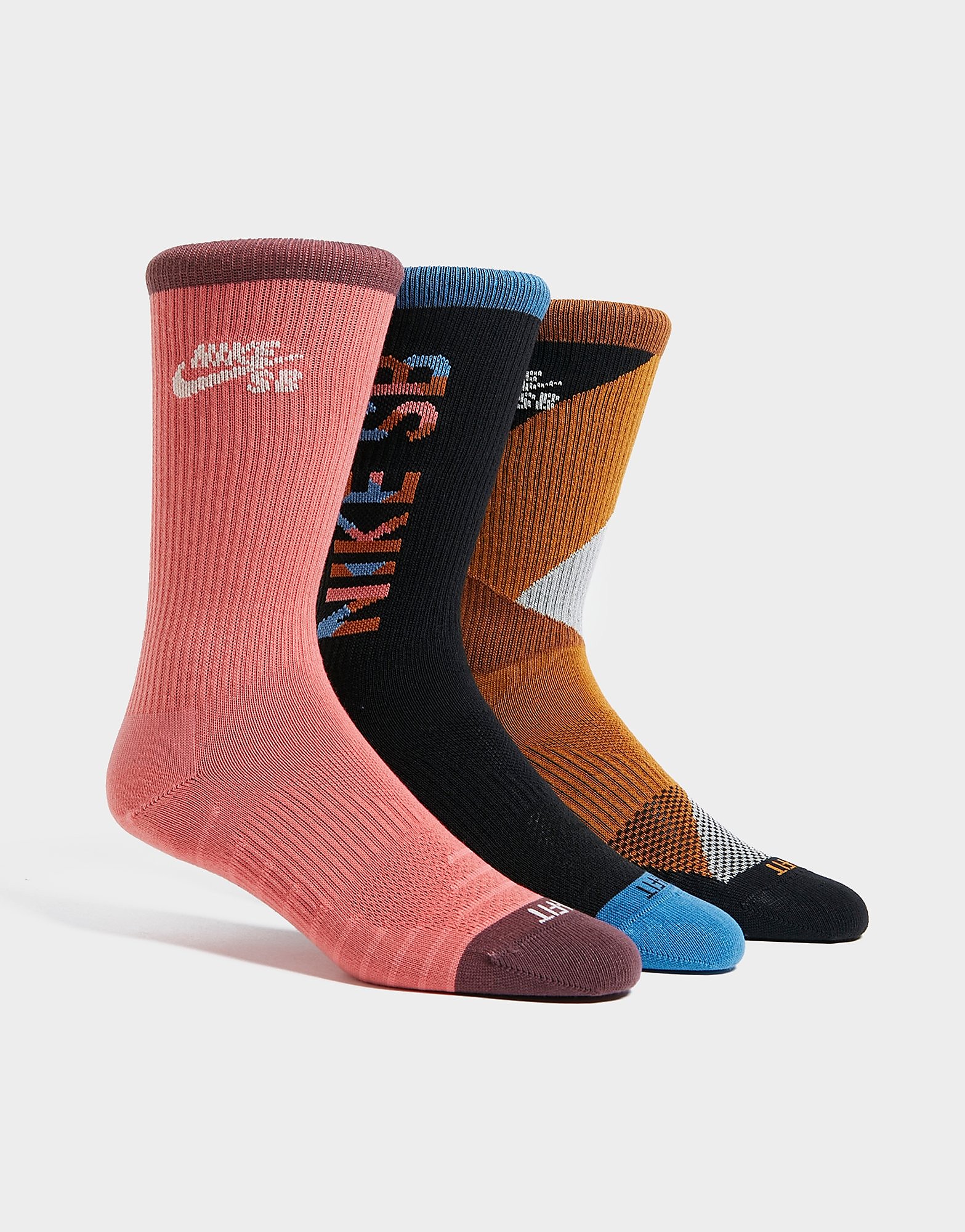 

Nike SB 3 Pack Mosiac Everyday Socks - Multi Coloured - Mens, Multi Coloured