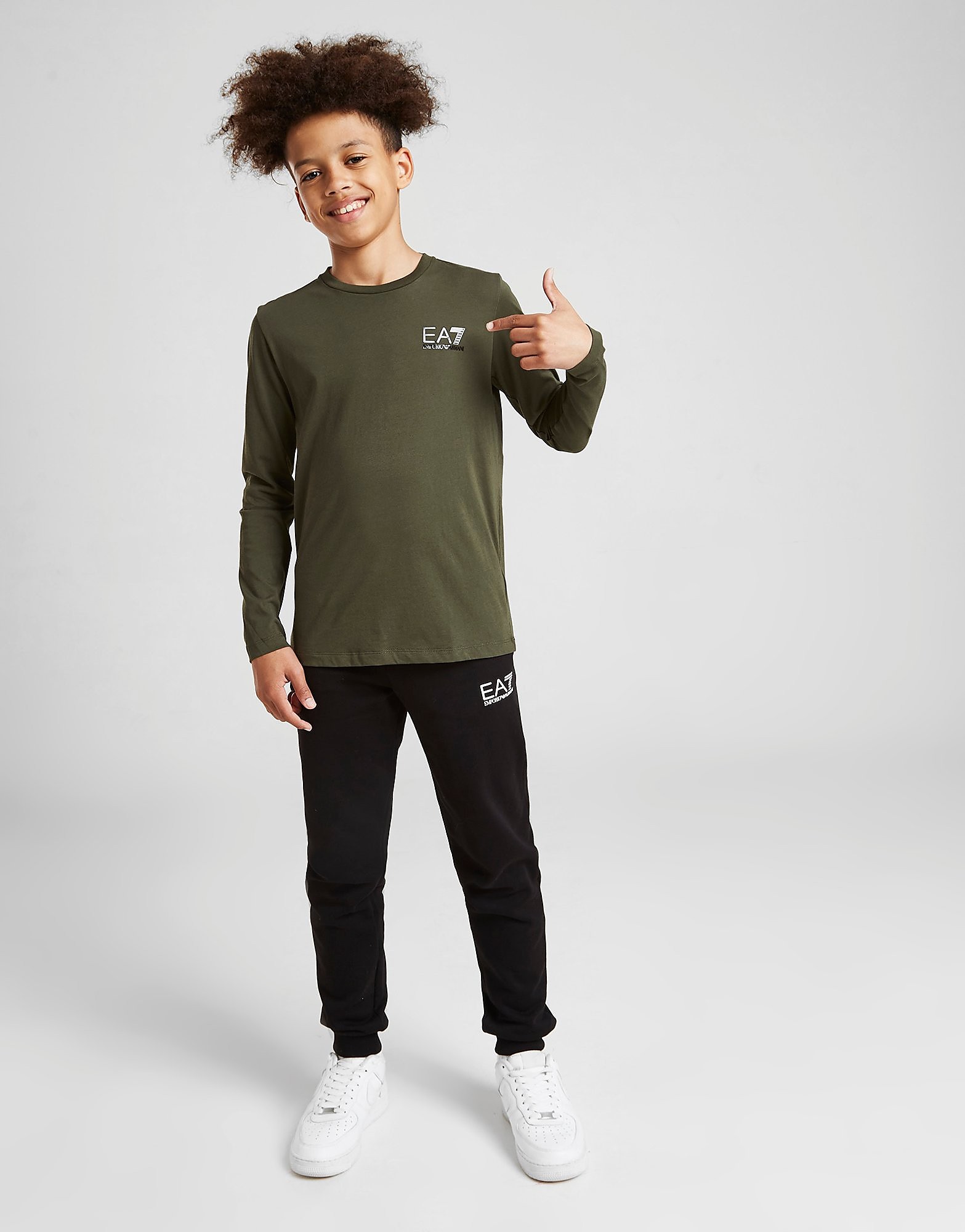 

Emporio Armani EA7 Core Logo Long Sleeve T-Shirt Junior - Green - Kids, Green