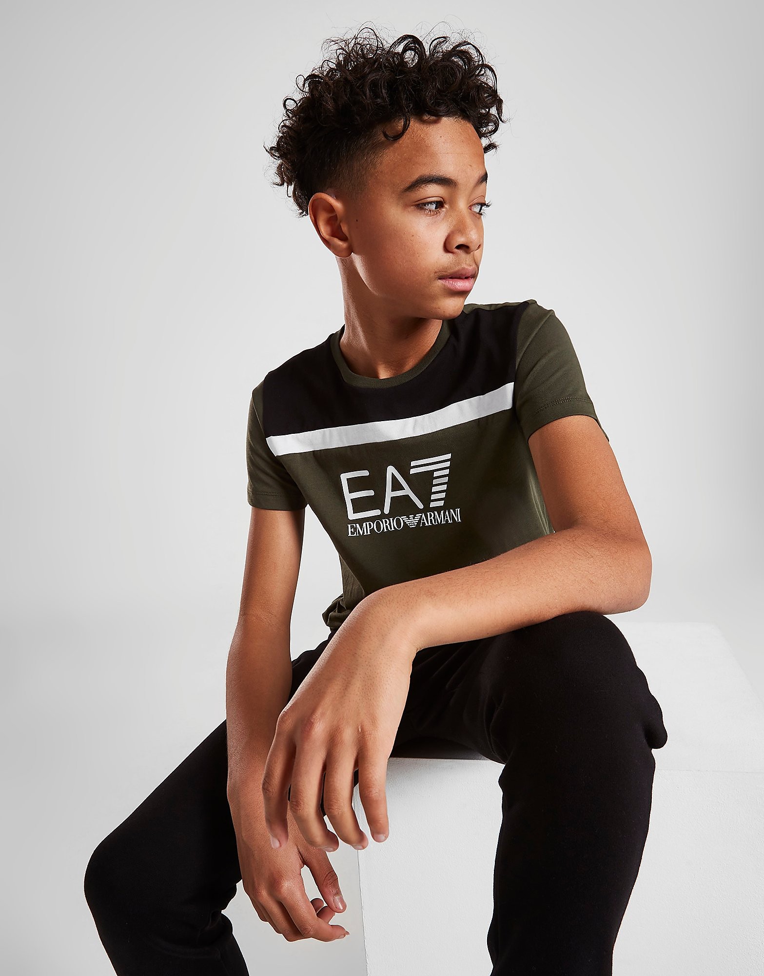 

Emporio Armani EA7 Colour Block T-Shirt Junior - Green - Kids, Green