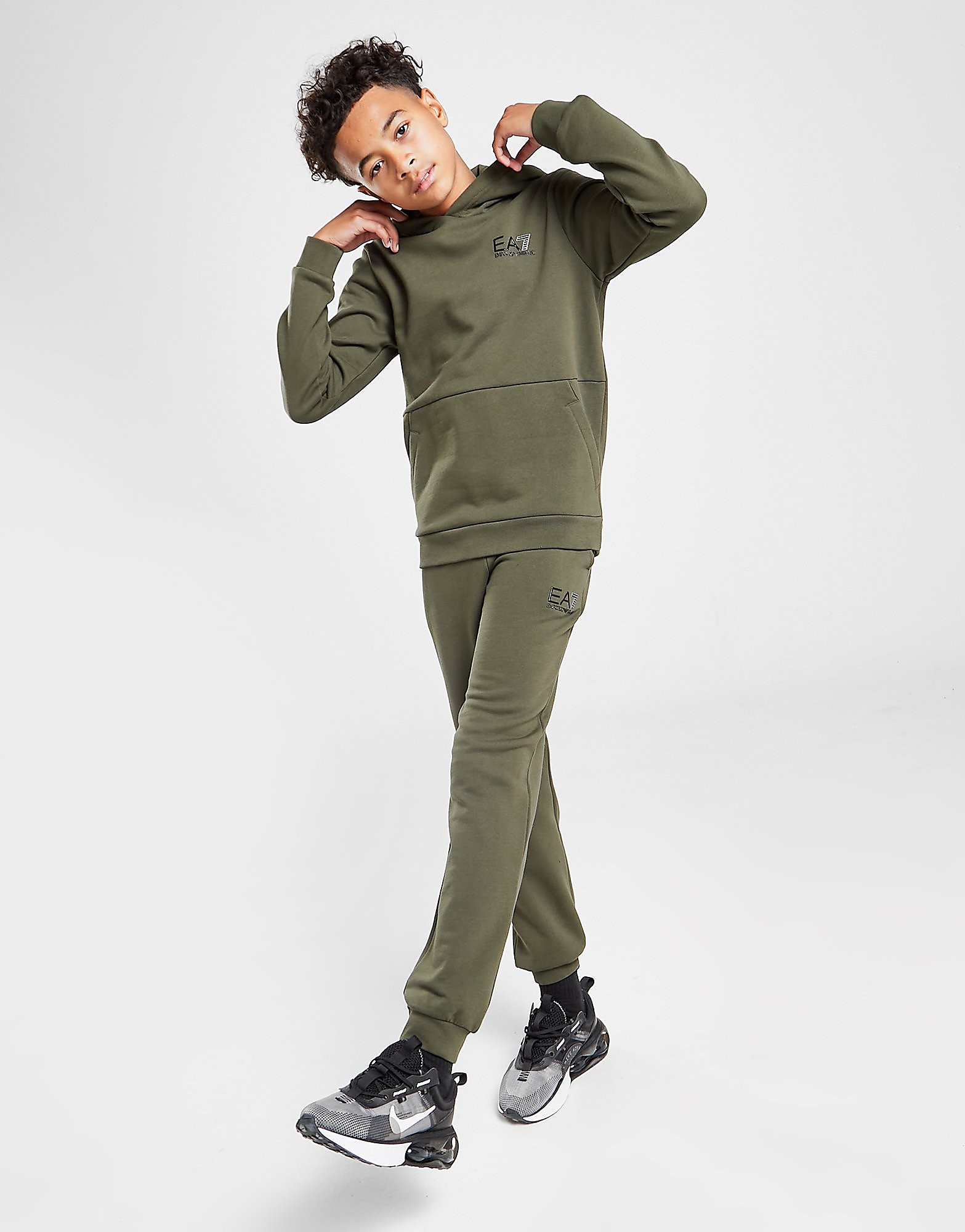 

Emporio Armani EA7 Core Fleece Overhead Tracksuit Junior - Green - Kids, Green
