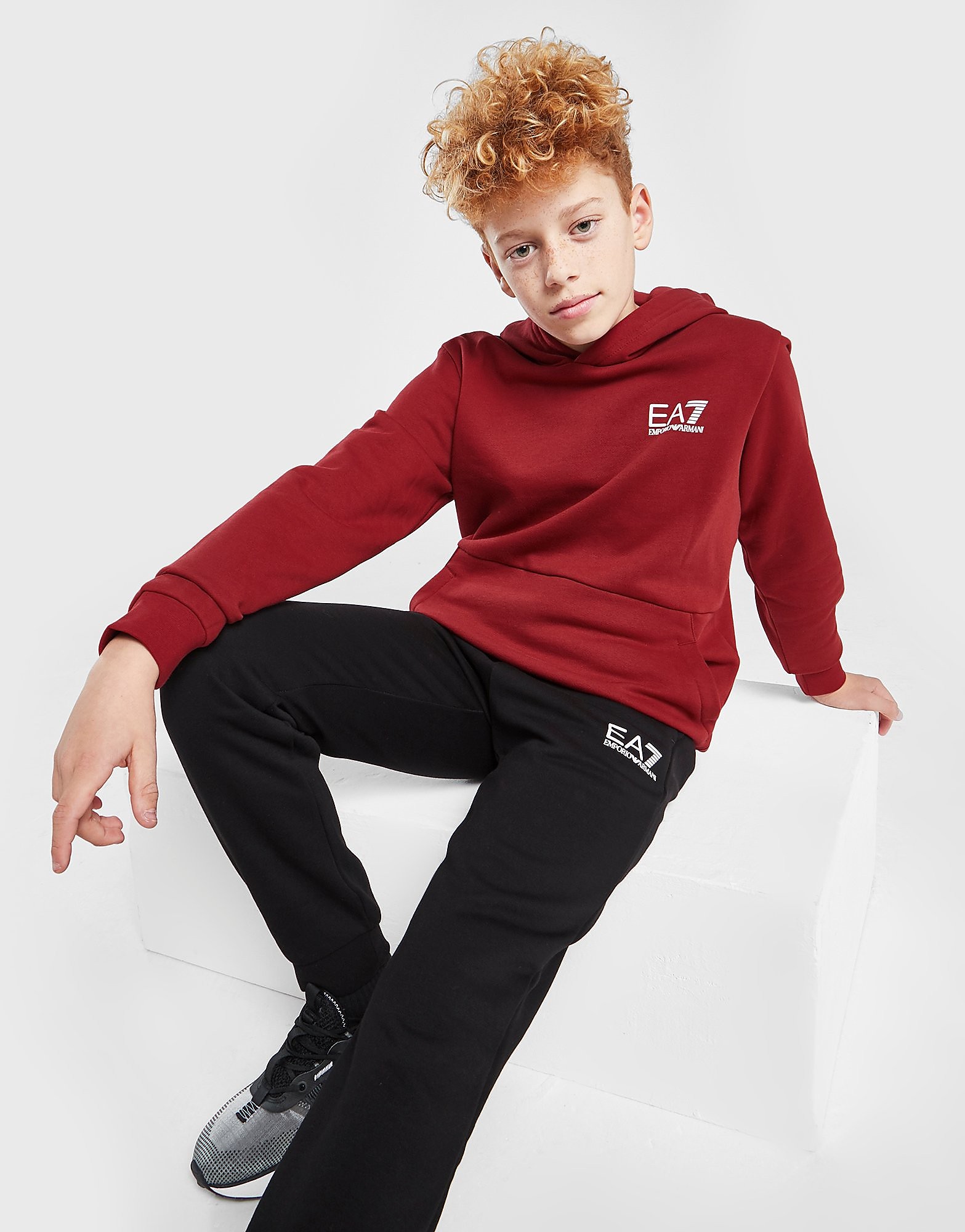 

Emporio Armani EA7 Core Fleece Overhead Tracksuit Junior - Red - Kids, Red