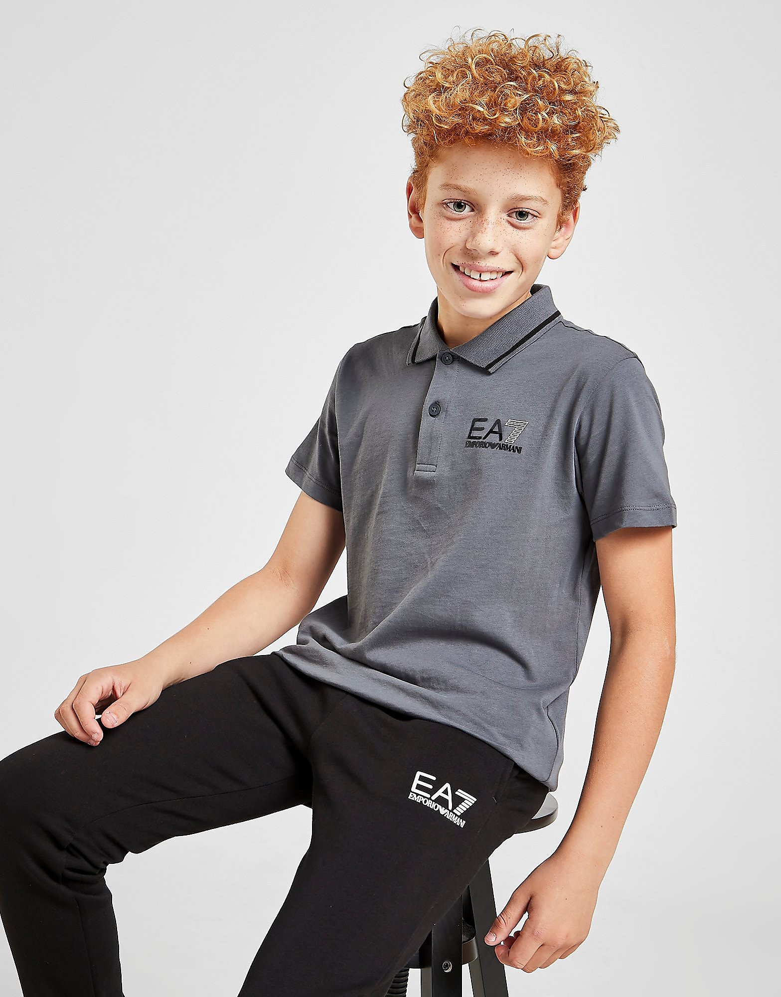 

Emporio Armani EA7 Core Logo Polo Shirt Junior - Grey - Kids, Grey