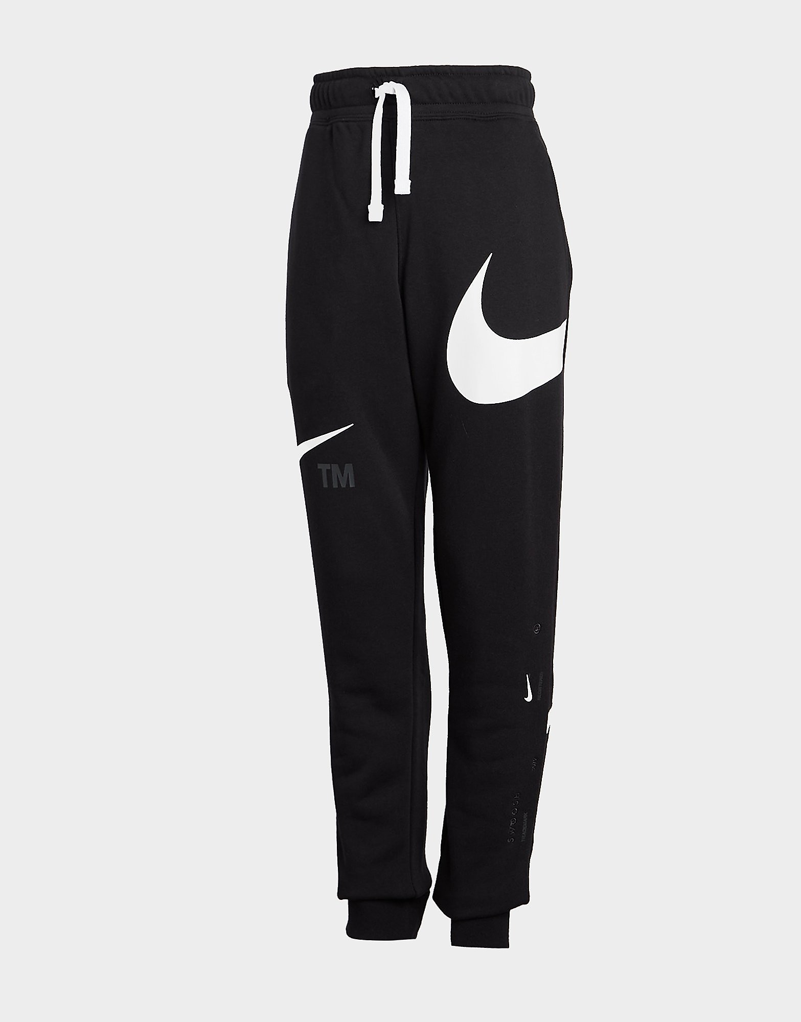 

Nike Swoosh Fleece Joggers Junior - Black/White - Kids, Black/White