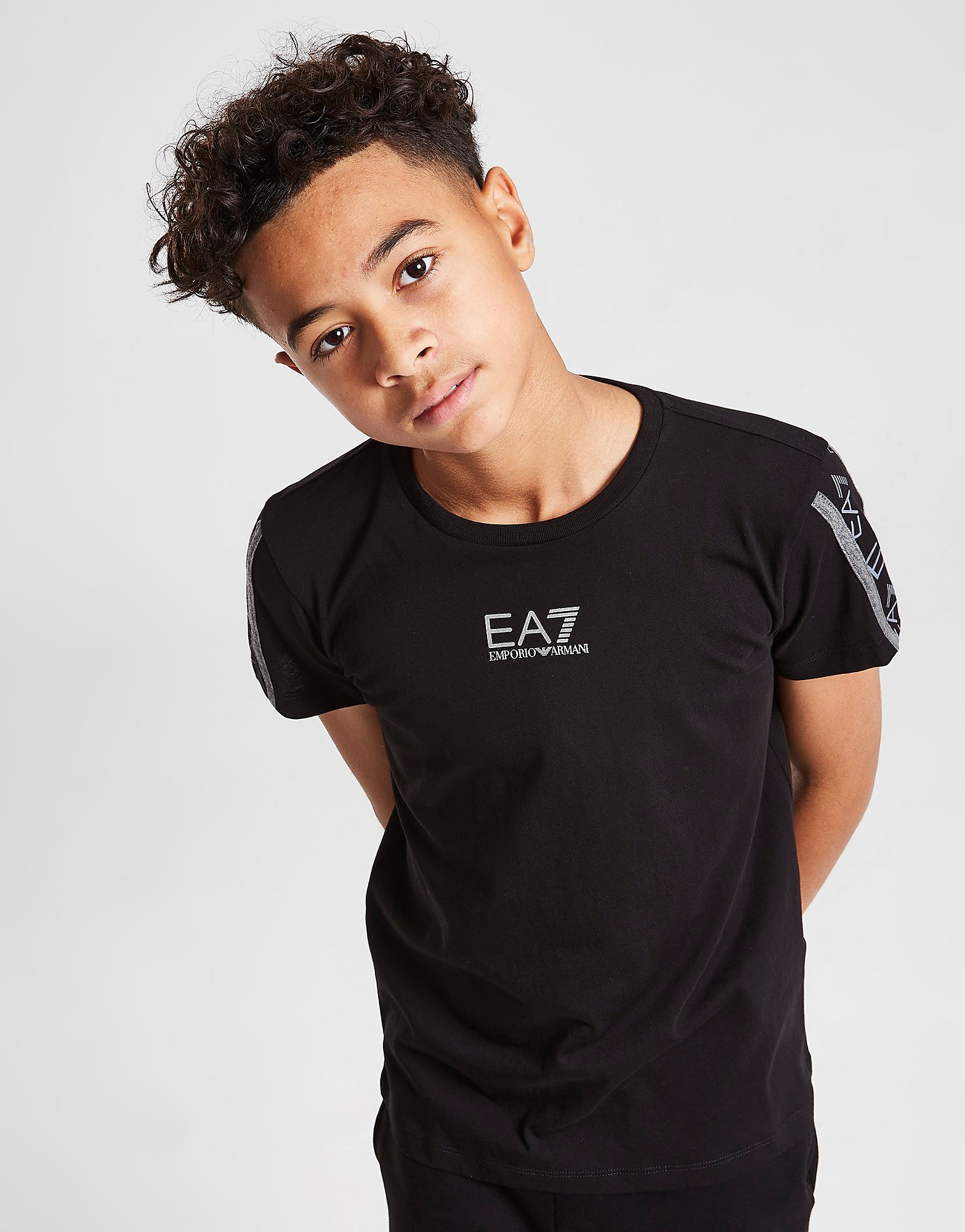 

Emporio Armani EA7 Tape T-Shirt Junior - Black - Kids, Black