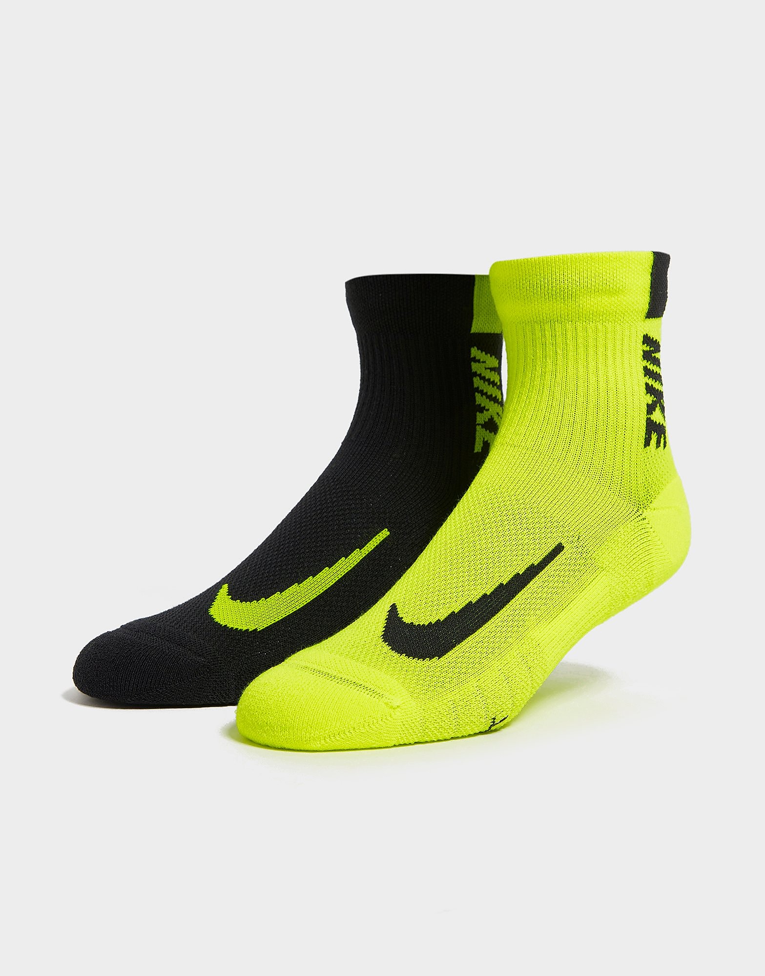 Nike 2-Pack Running Ankle Socks - Black - Mens, Black