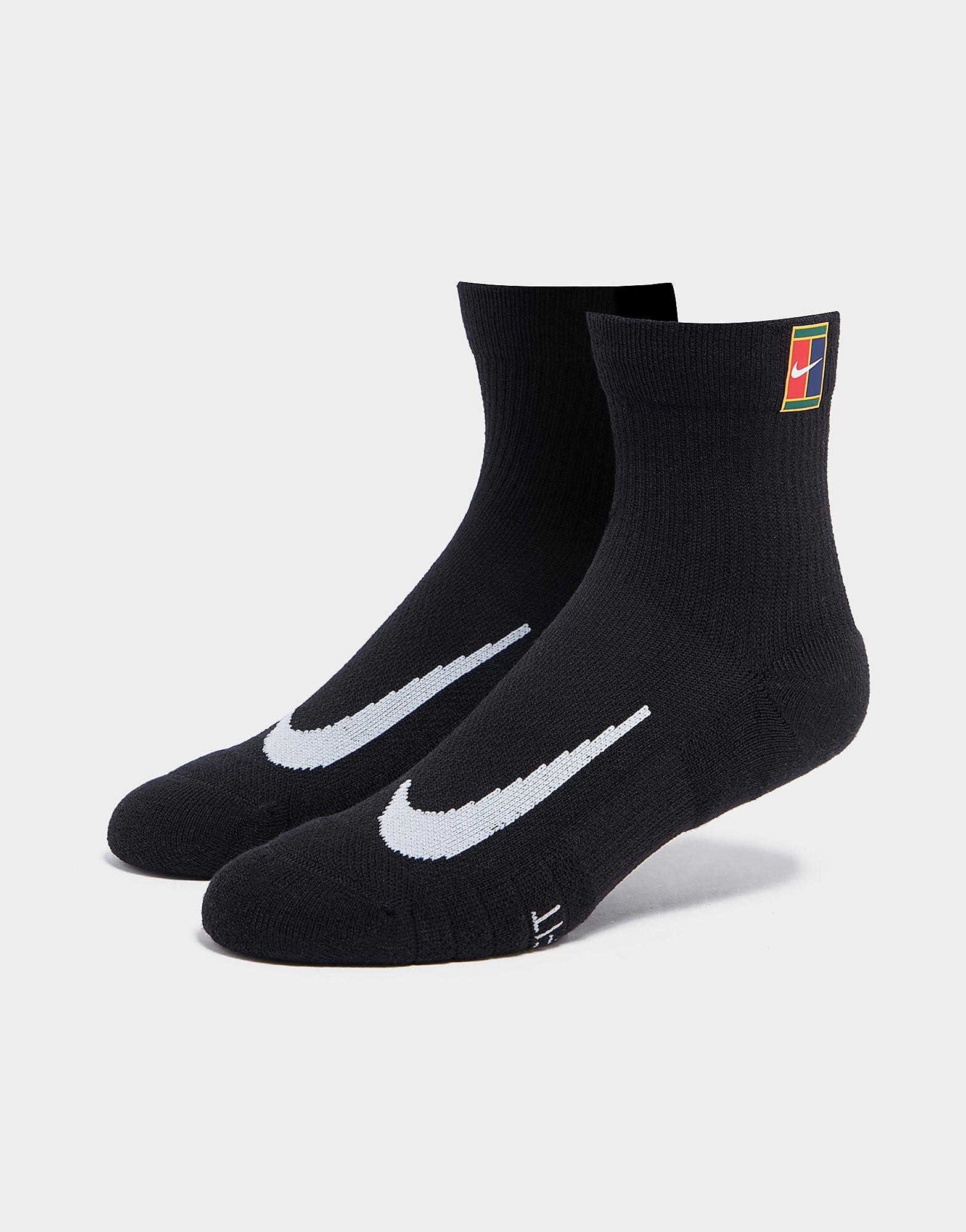 

Nike 2-Pack Ankle Court Multiplier Max Socks - Black - Mens, Black