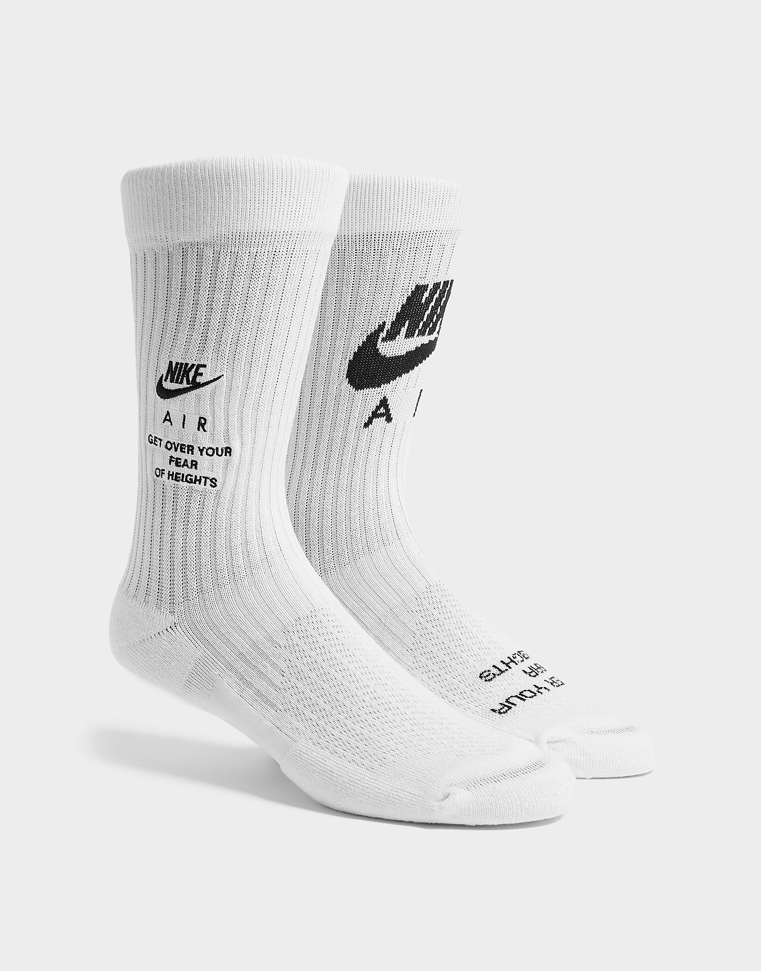 Nike 2-Pack SNKR Sox Crew Socks - White - Womens, White