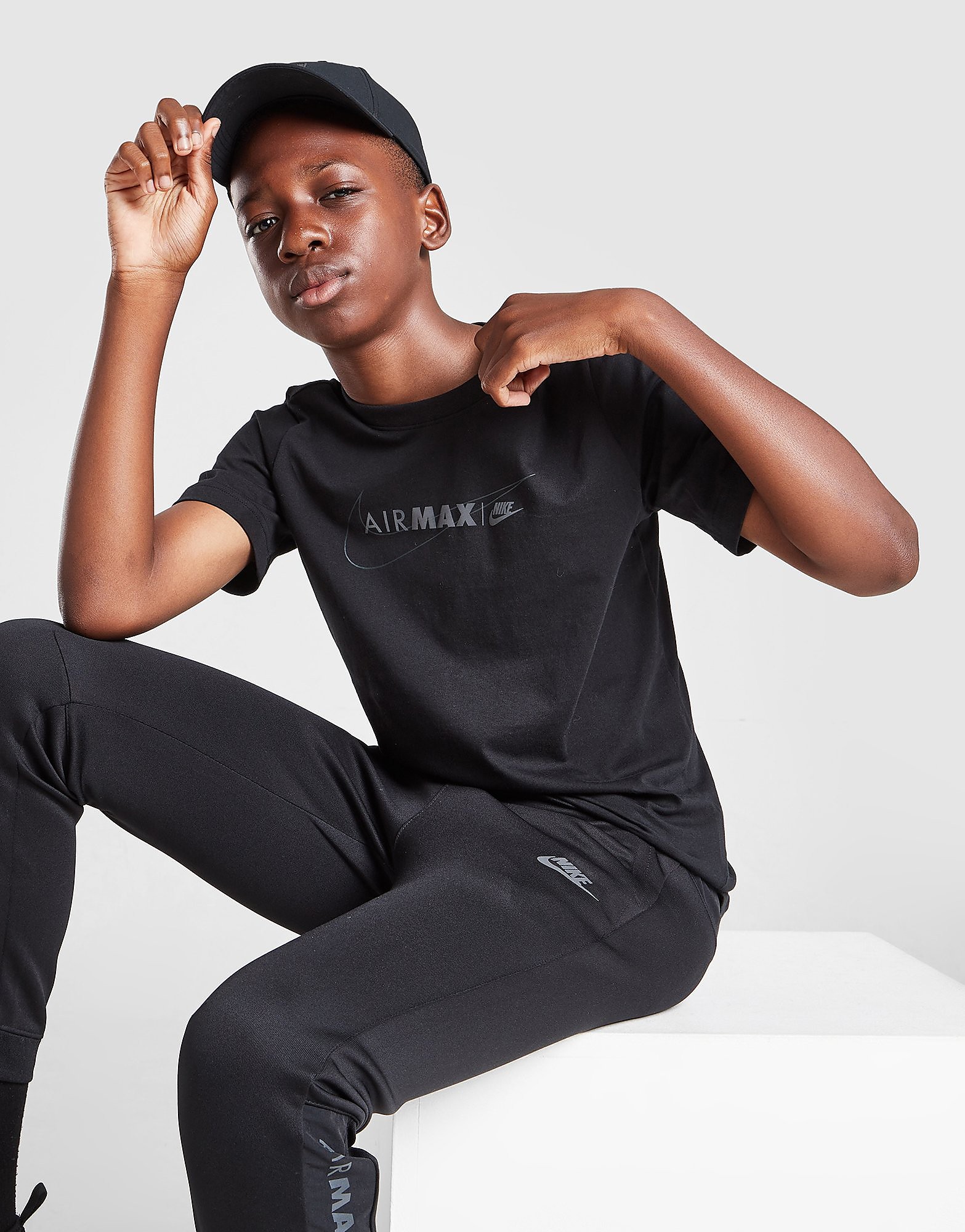 

Nike Air Max Short Sleeve T-Shirt Junior - Only at JD - Black - Kids, Black