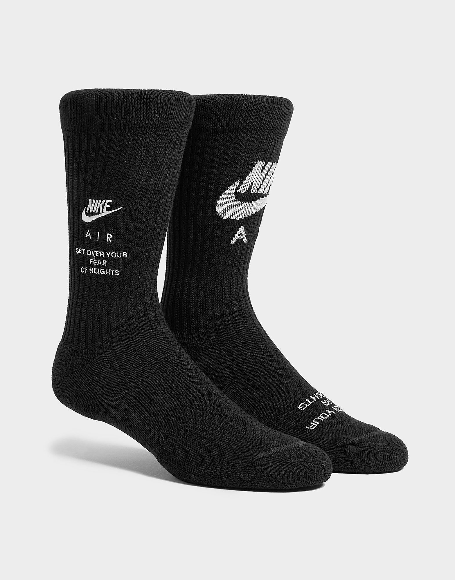 Nike 2-Pack SNKR Sox Crew Socks - Black - Womens, Black