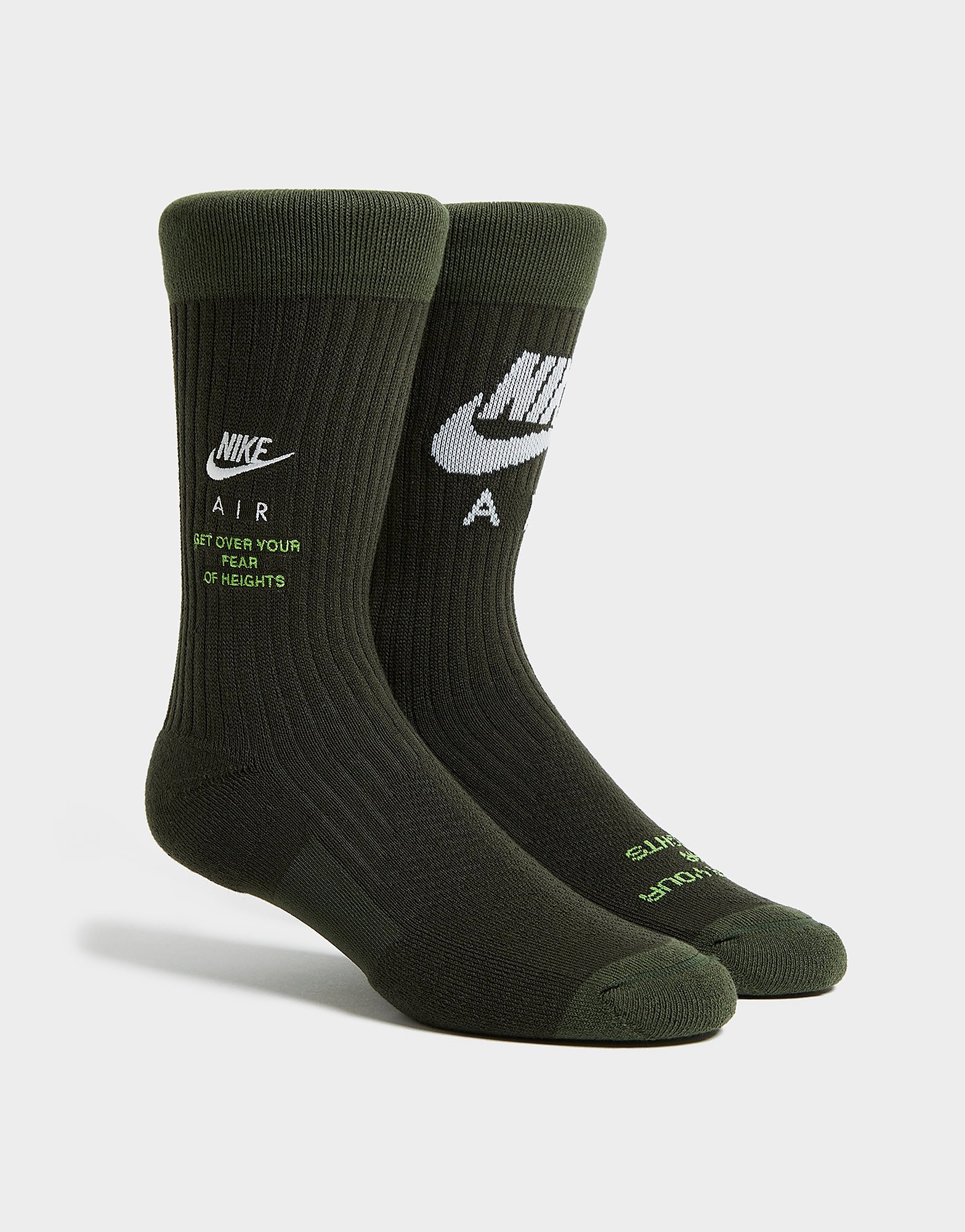 

Nike 2-Pack SNKR Sox Crew Socks - Green - Womens, Green