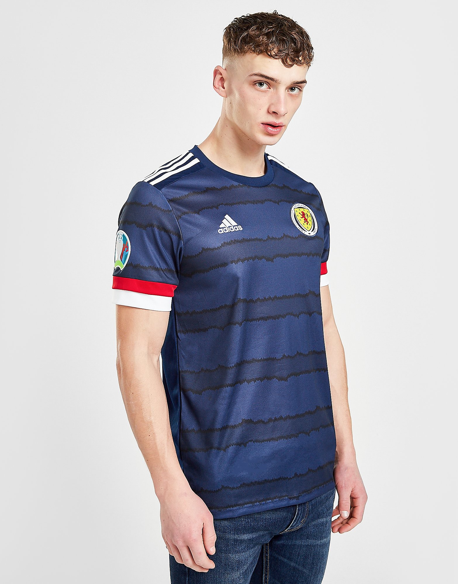 

adidas Scotland Euro 2020 Badged Home Shirt - Blue - Mens, Blue