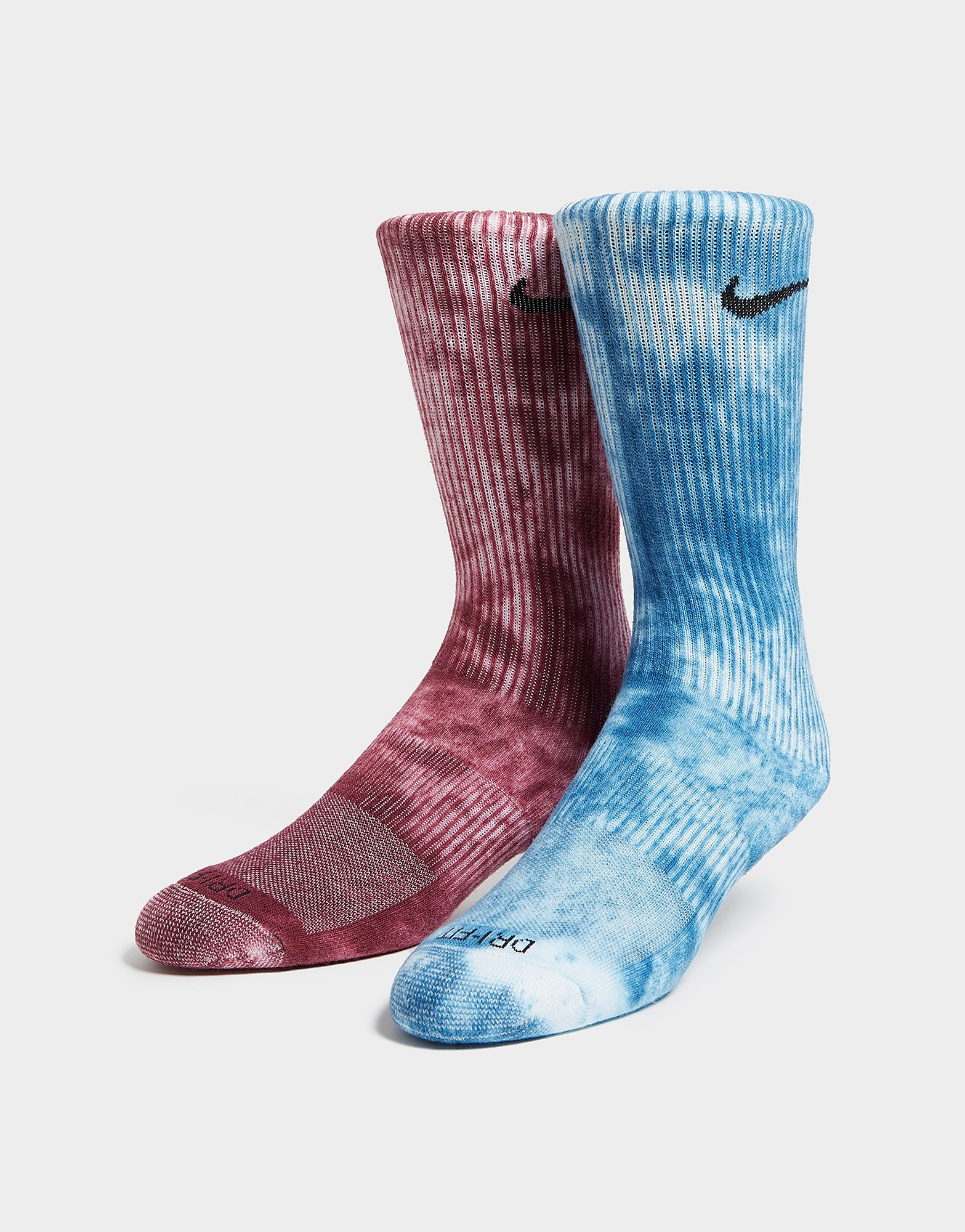 Nike 2-Pack Everyday Plus Tie-Dye Crew Socks - MULTI COLOUR/Blue - Womens, MULTI COLOUR/Blue