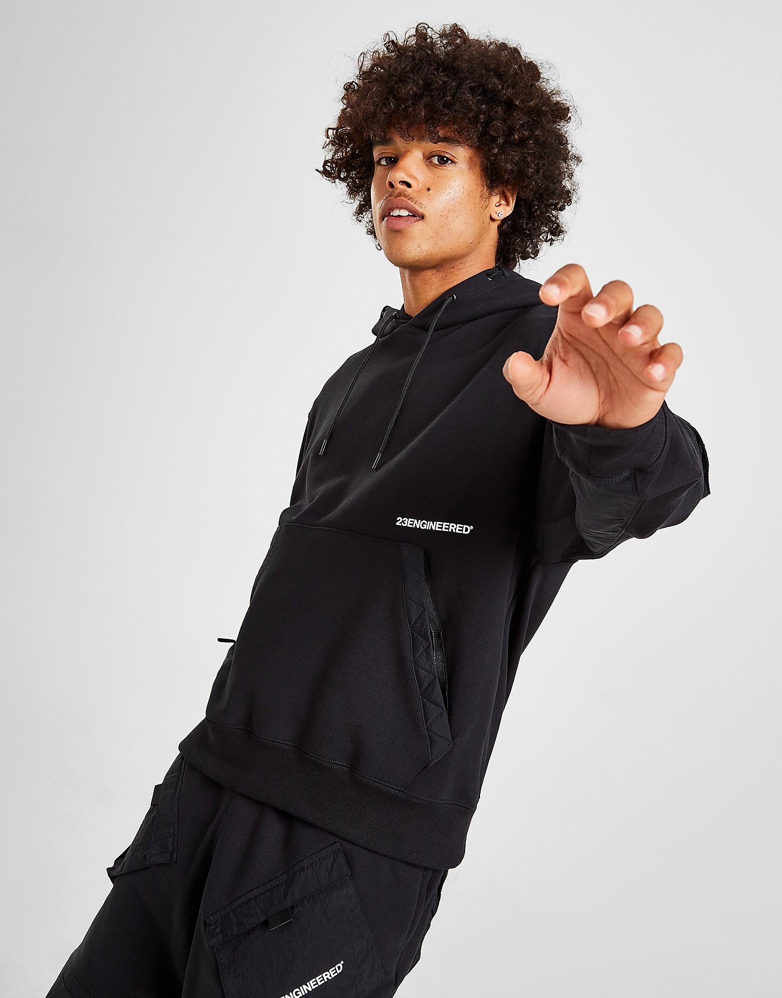 

Nike Jordan 23 Engineered Men's Fleece Pullover Hoodie - Black/Black/White, Black/Black/White